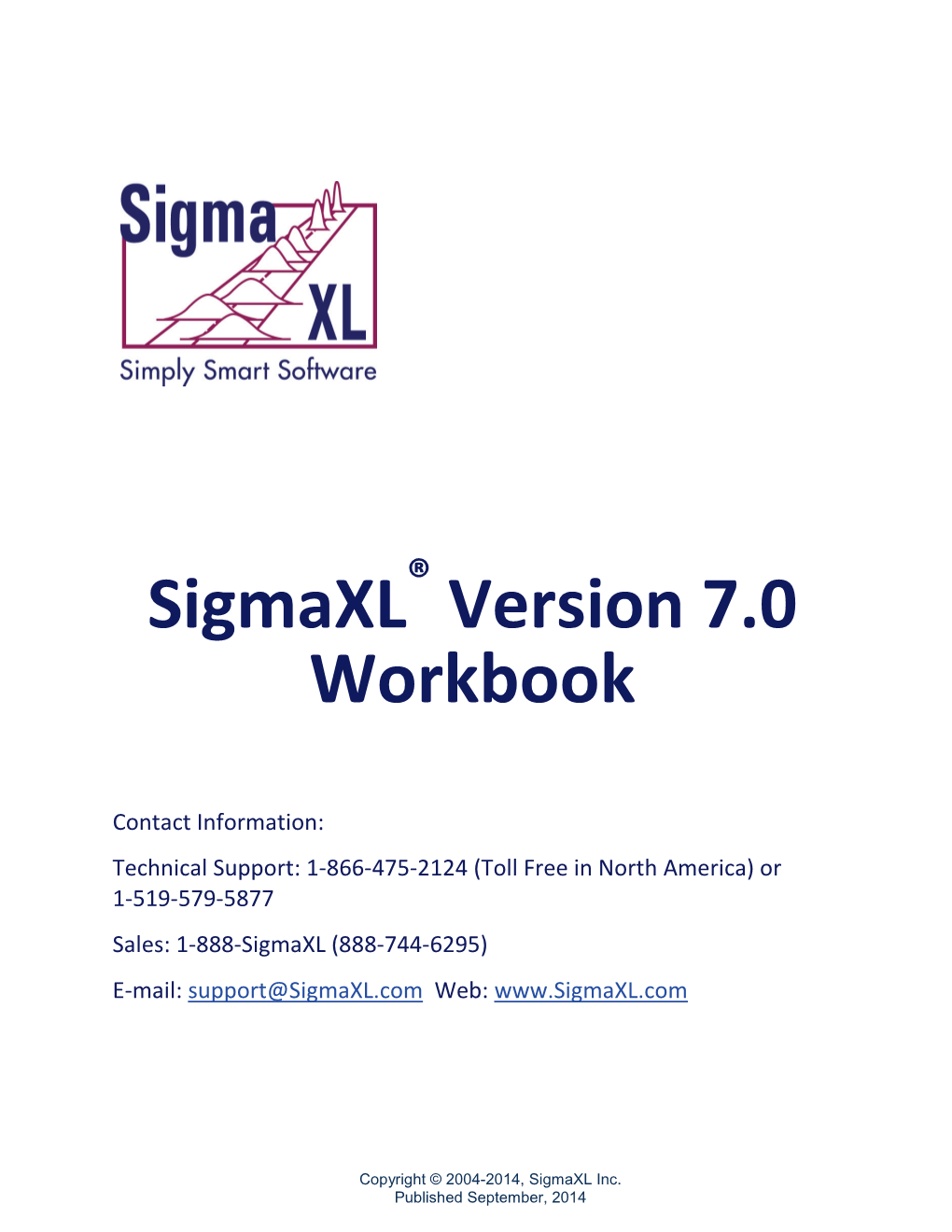 Sigmaxl Version 7.0 Workbook