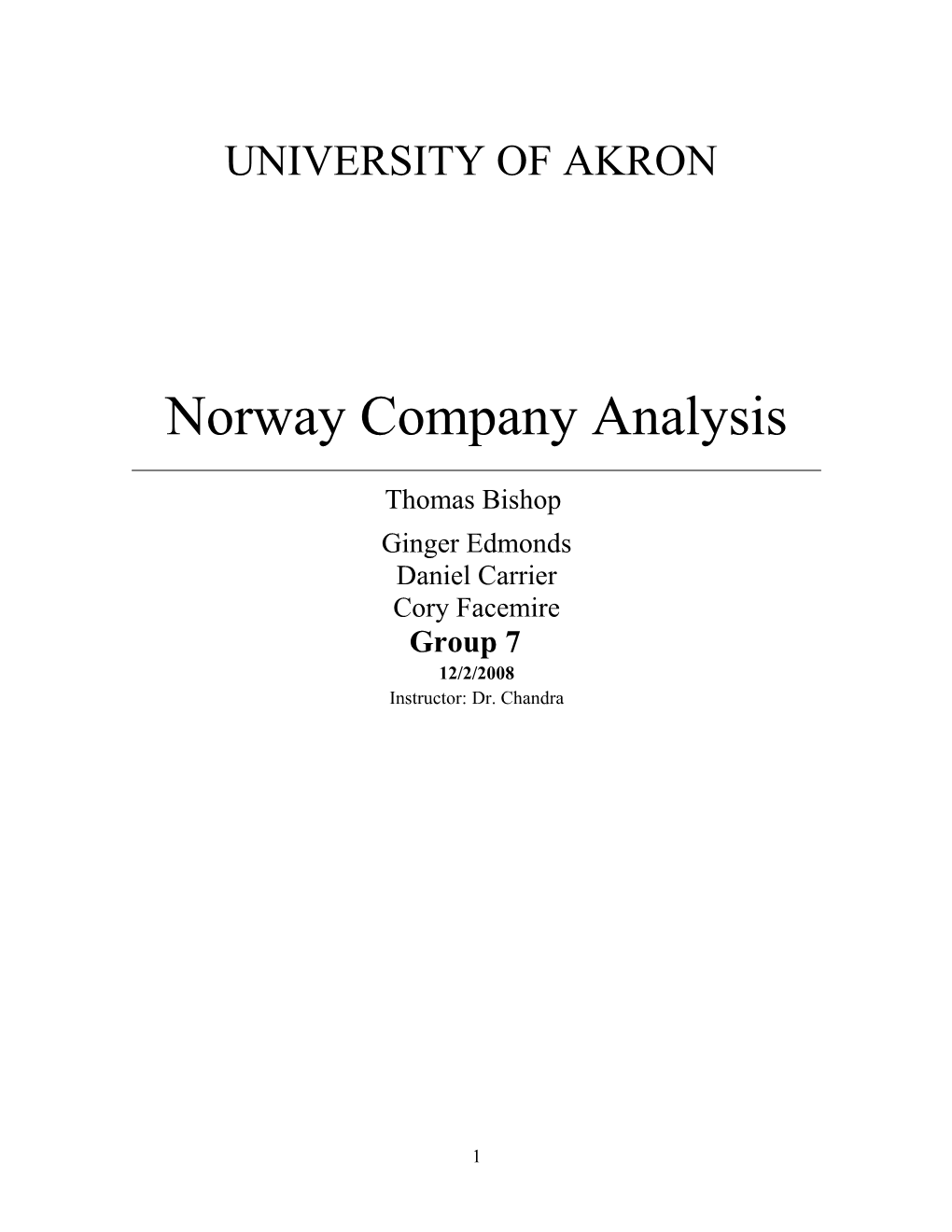 Norway Company Analysis