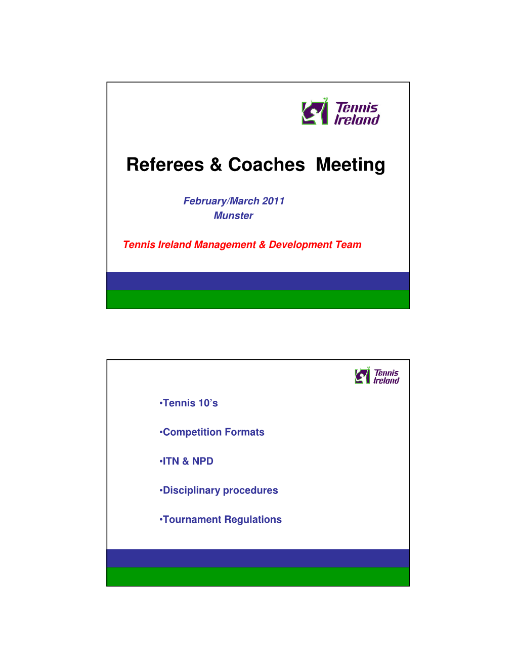 Referees & Coaches Meeting