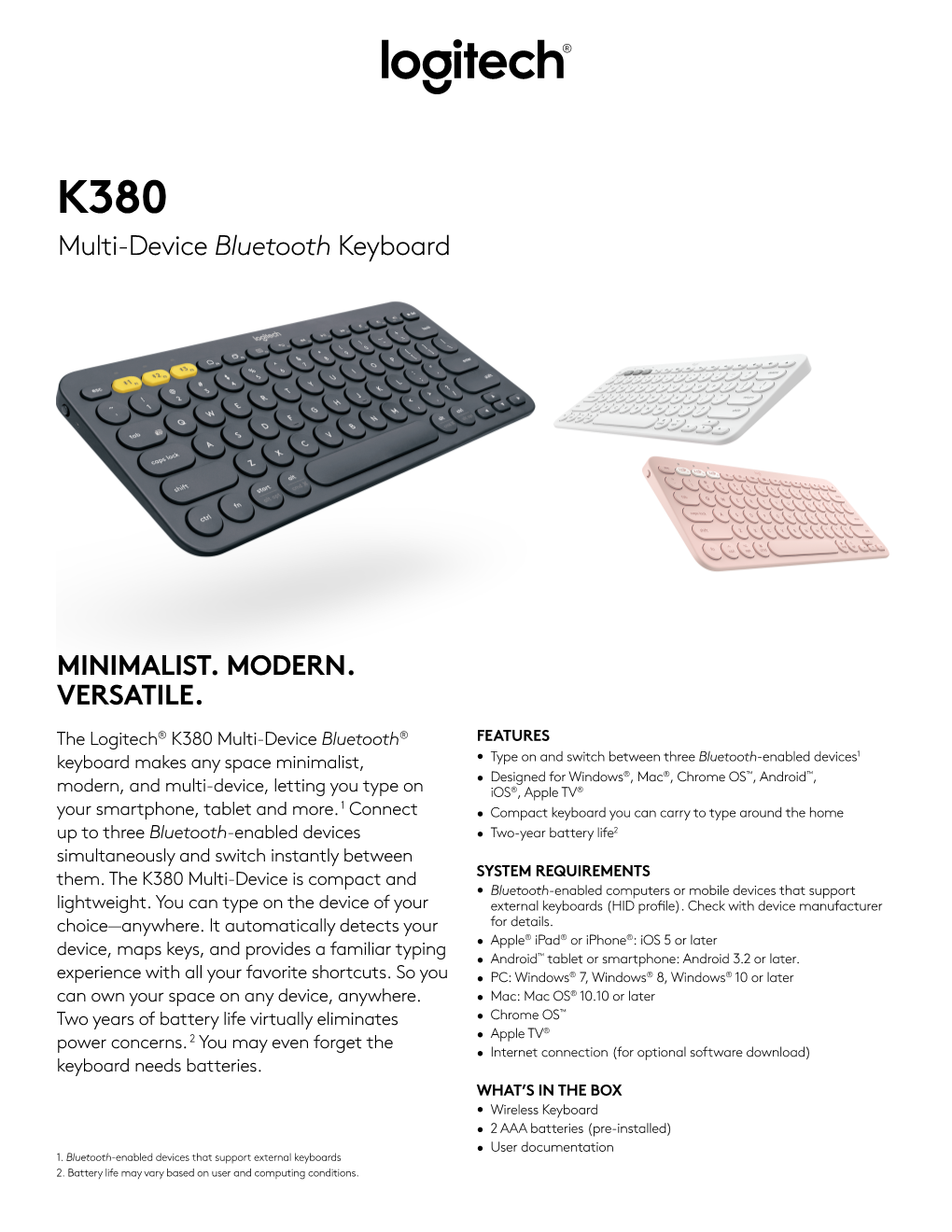 K380 Multi-Device Bluetooth Keyboard