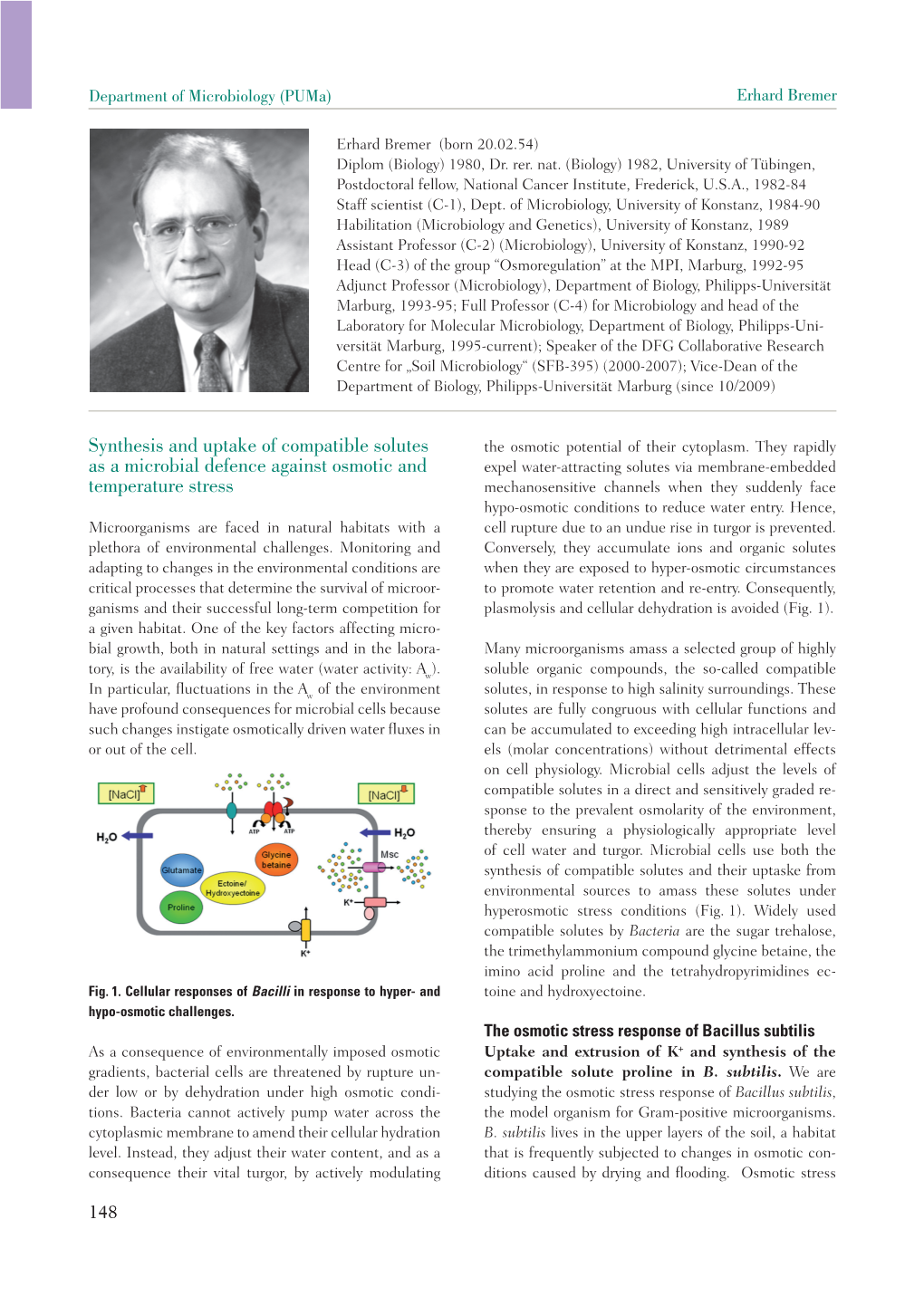 Synthesis and Uptake of Compatible Solutes As a Microbial Defence