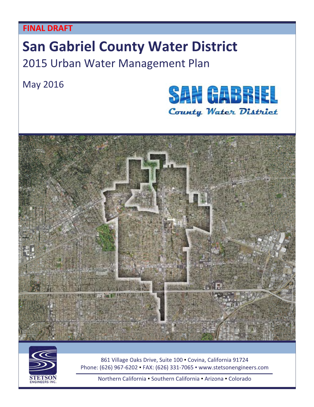 2015 Urban Water Management Plan May 2016