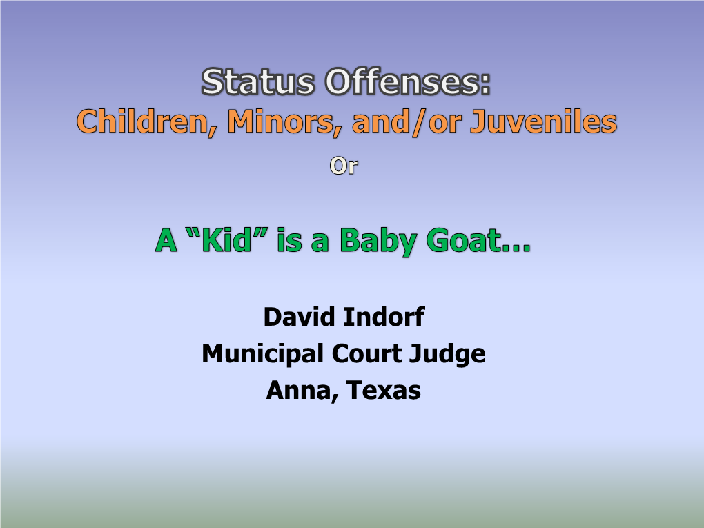 STATUS Offenses