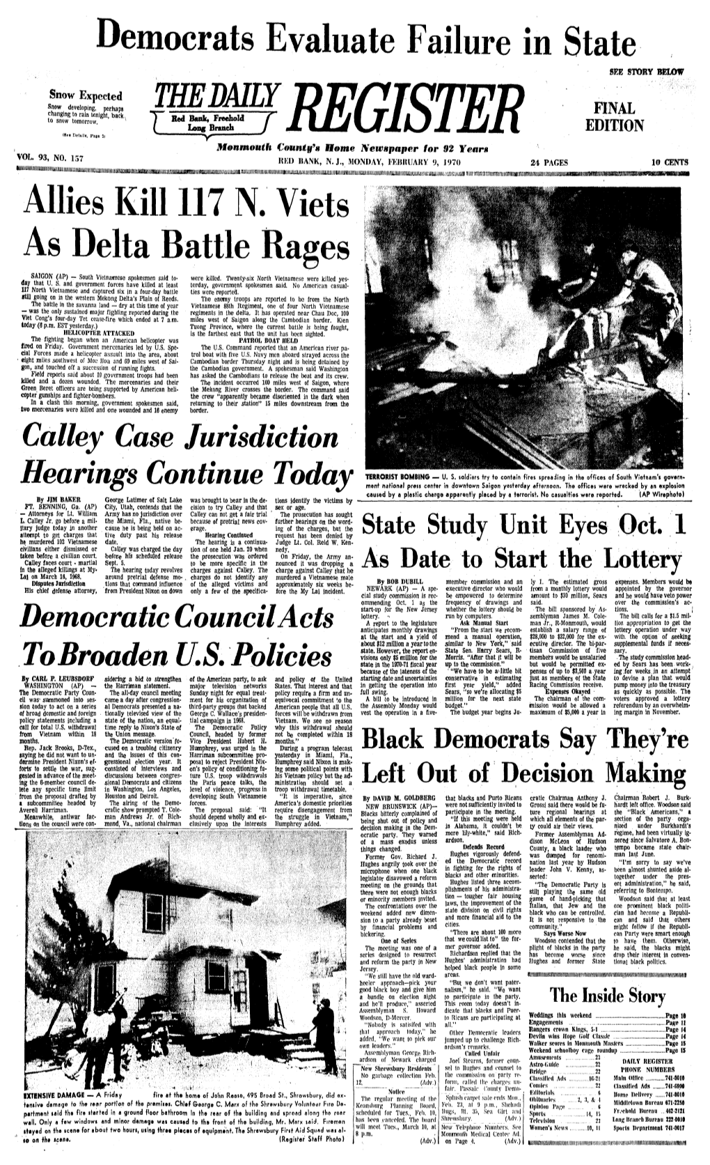 Democrats Evaluate Failure in State Allies Kill 117K Viets As Delta Battle