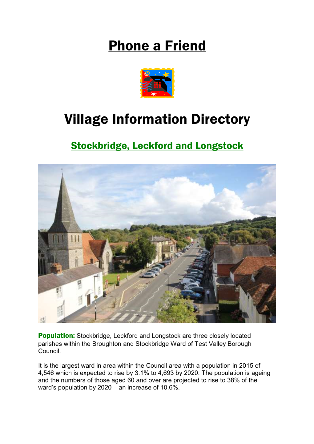 Phone a Friend Village Information Directory