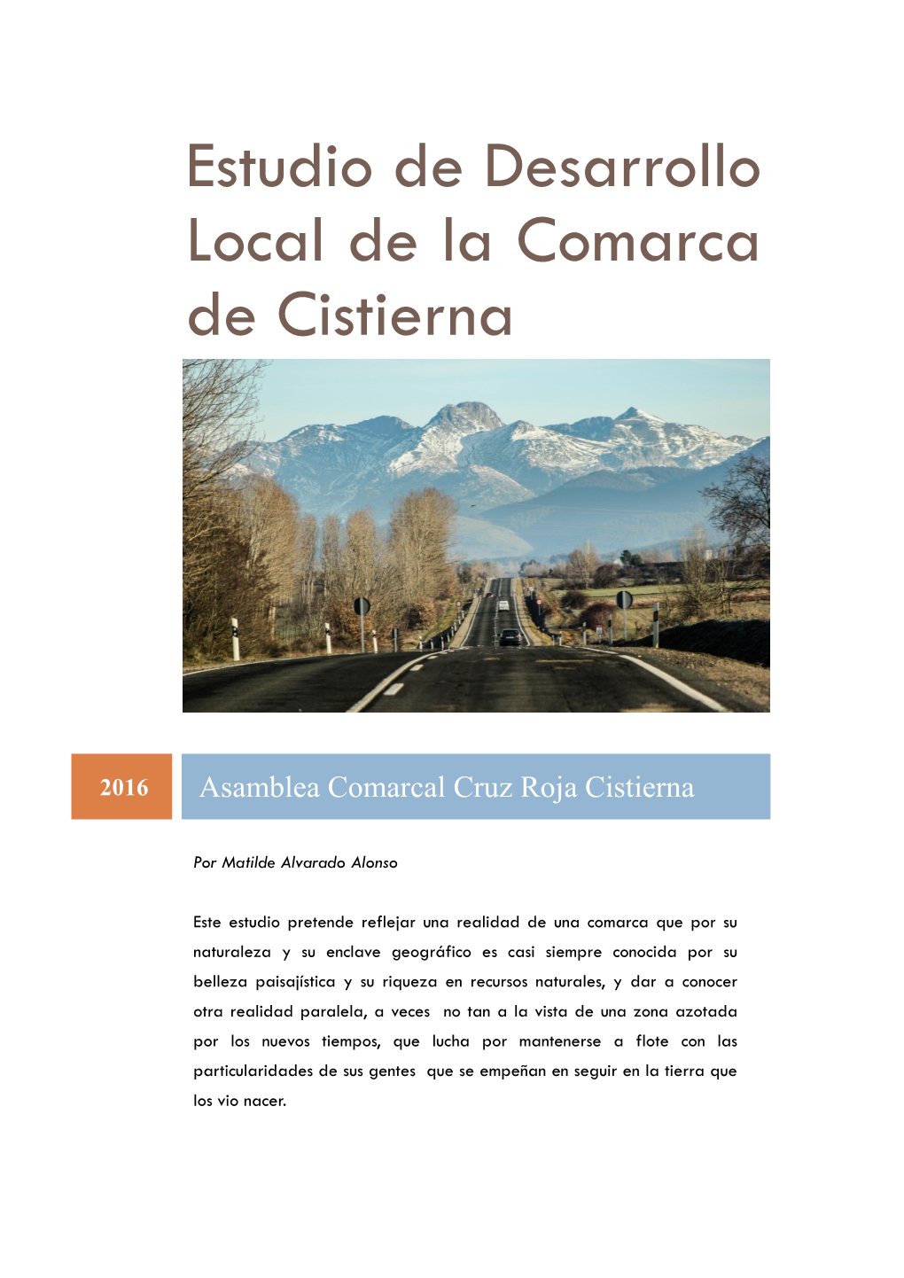 Estudio De Desarrollo Local De La Comarca De Cistierna