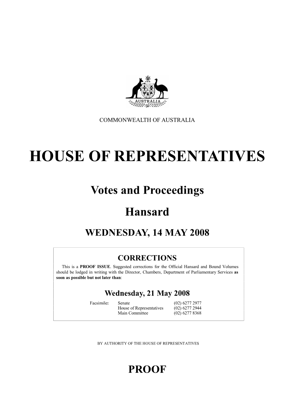 House of Representatives