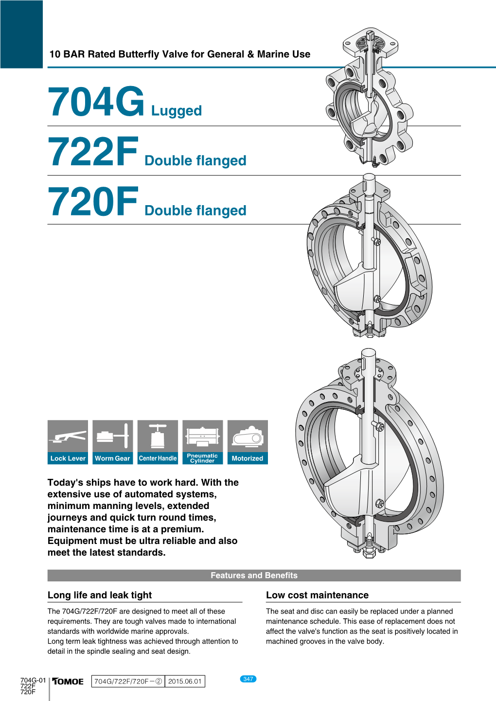 704G Lugged 722F Double Flanged 720F Double