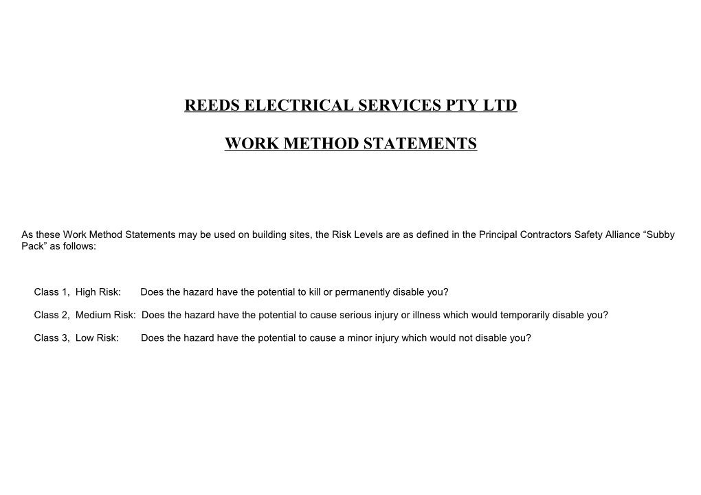 Reeds Electrical Services Pty Ltd