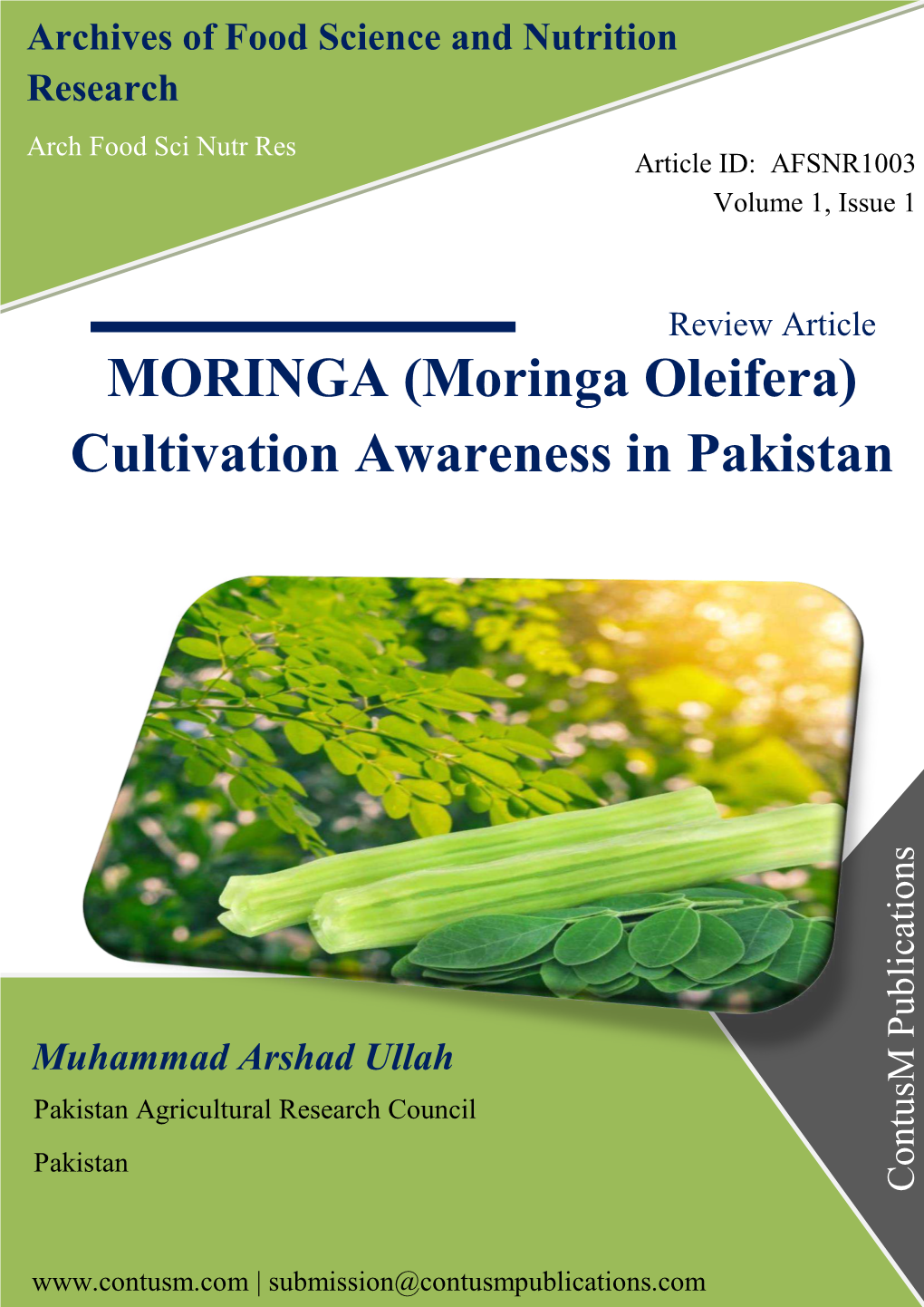 (Moringa Oleifera) Cultivation Awareness in Pakistan