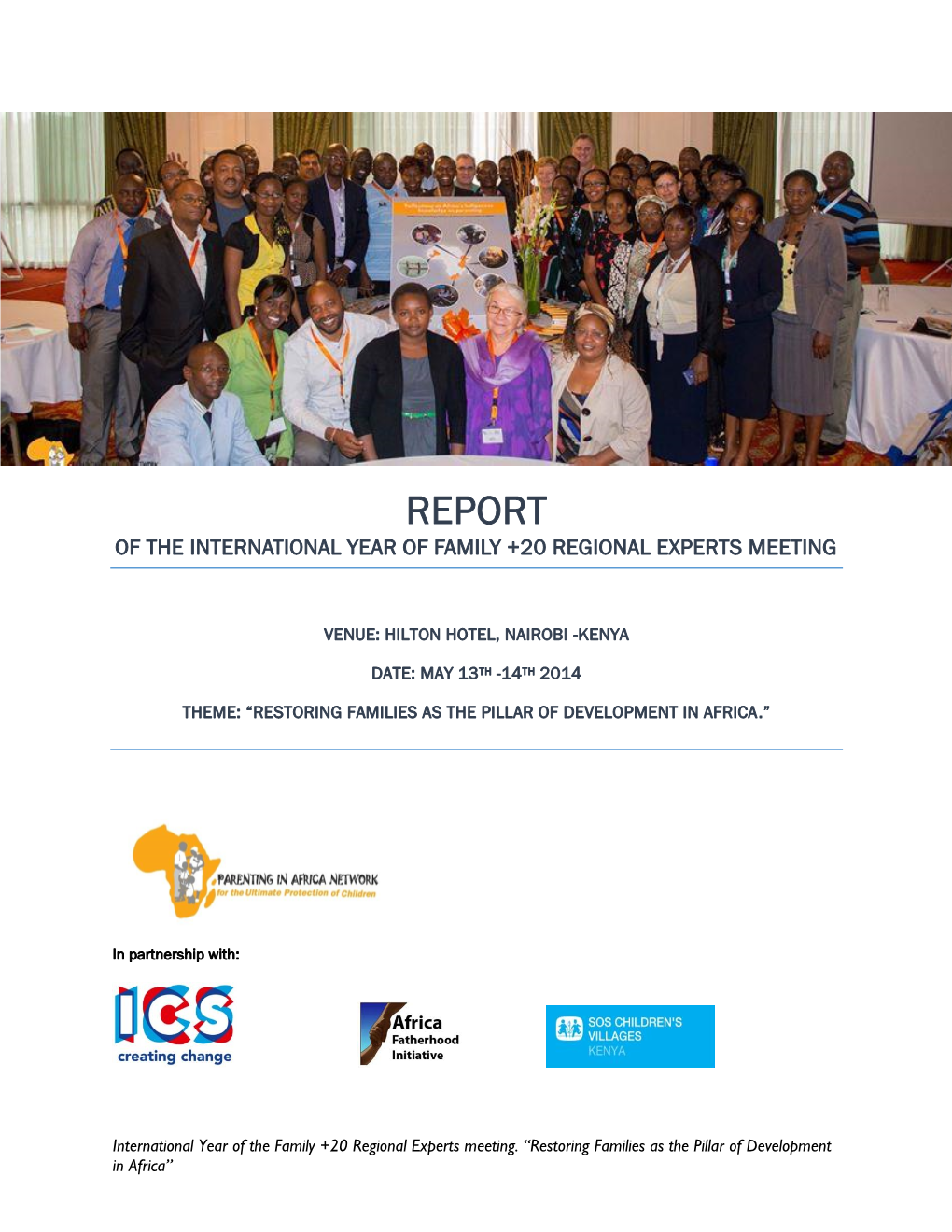 Report of the International Year of Family +20 Regional Experts Meeting