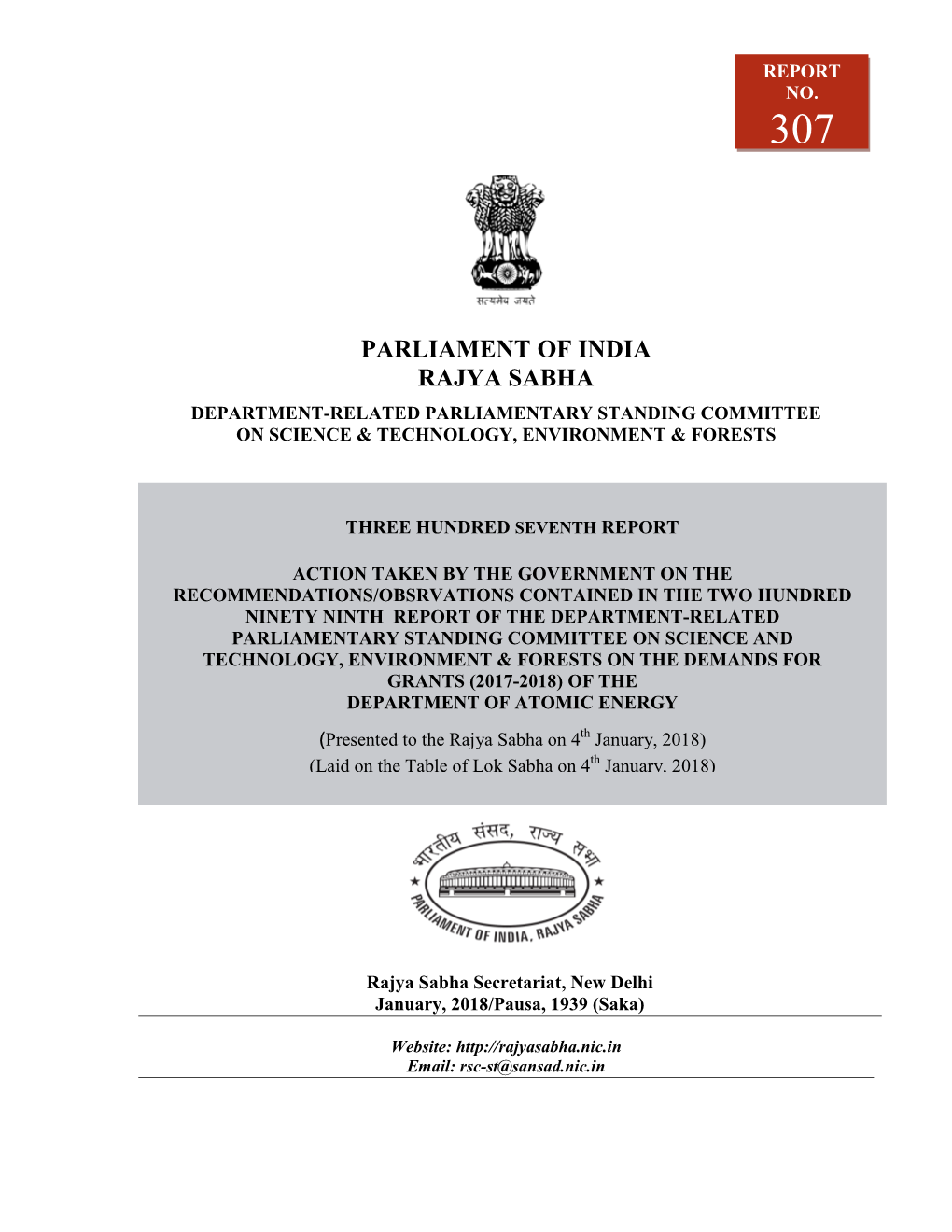 Parliament of India Rajya Sabha