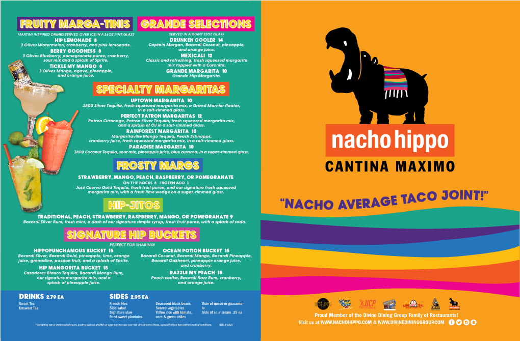 Download the Nacho Hippo Menu