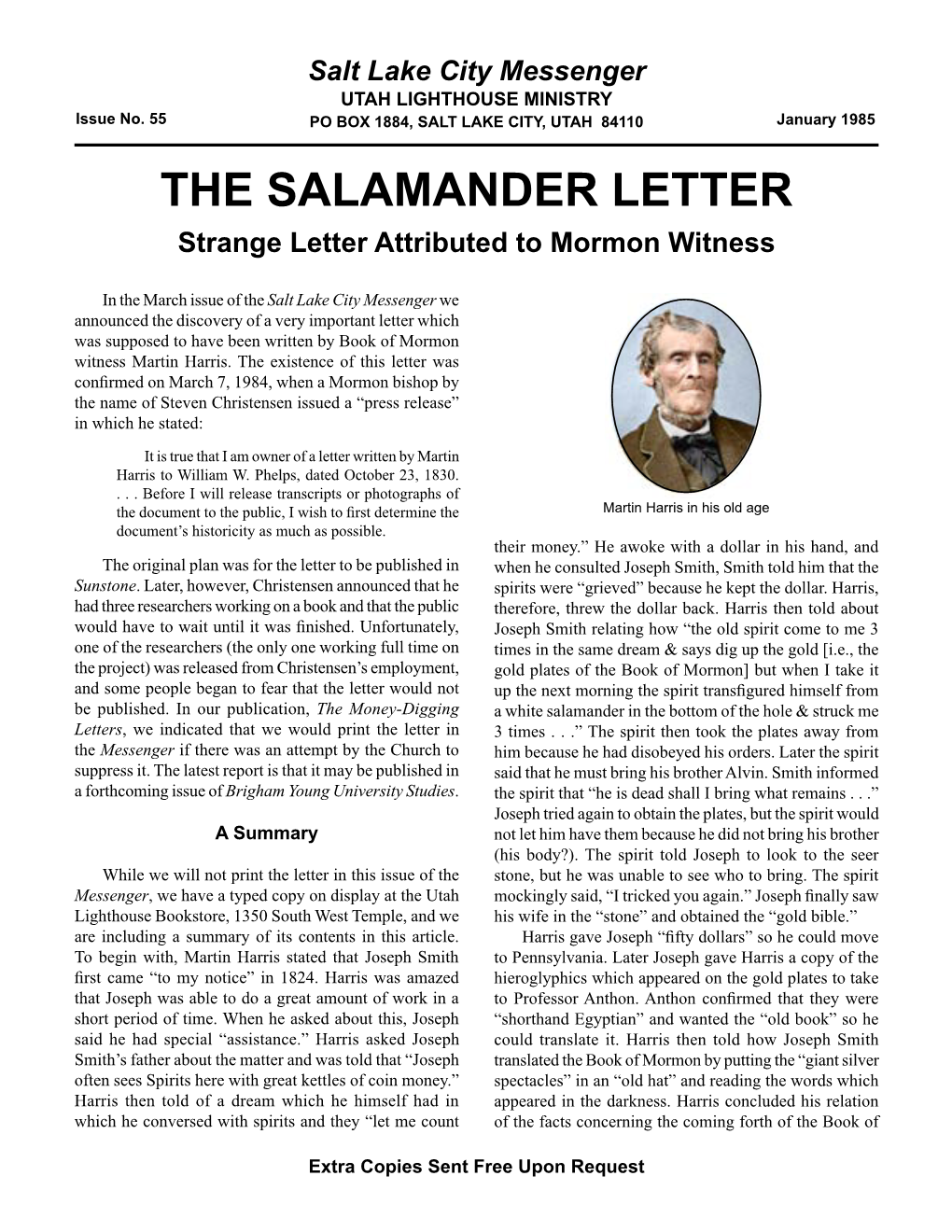 55 Salt Lake City Messenger: the Salamander Letter (PDF)