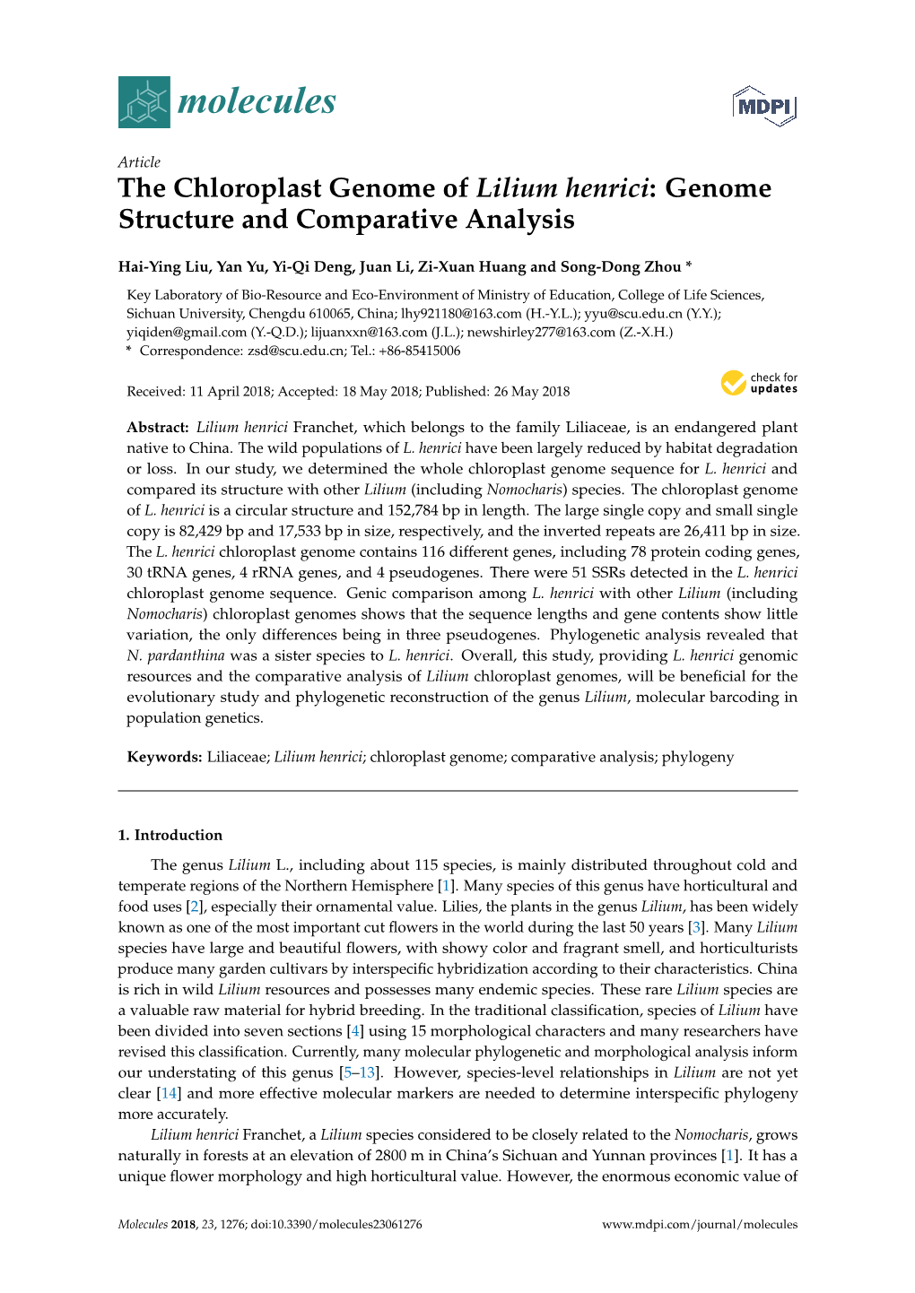 Genome Structure and Comparative Analysis