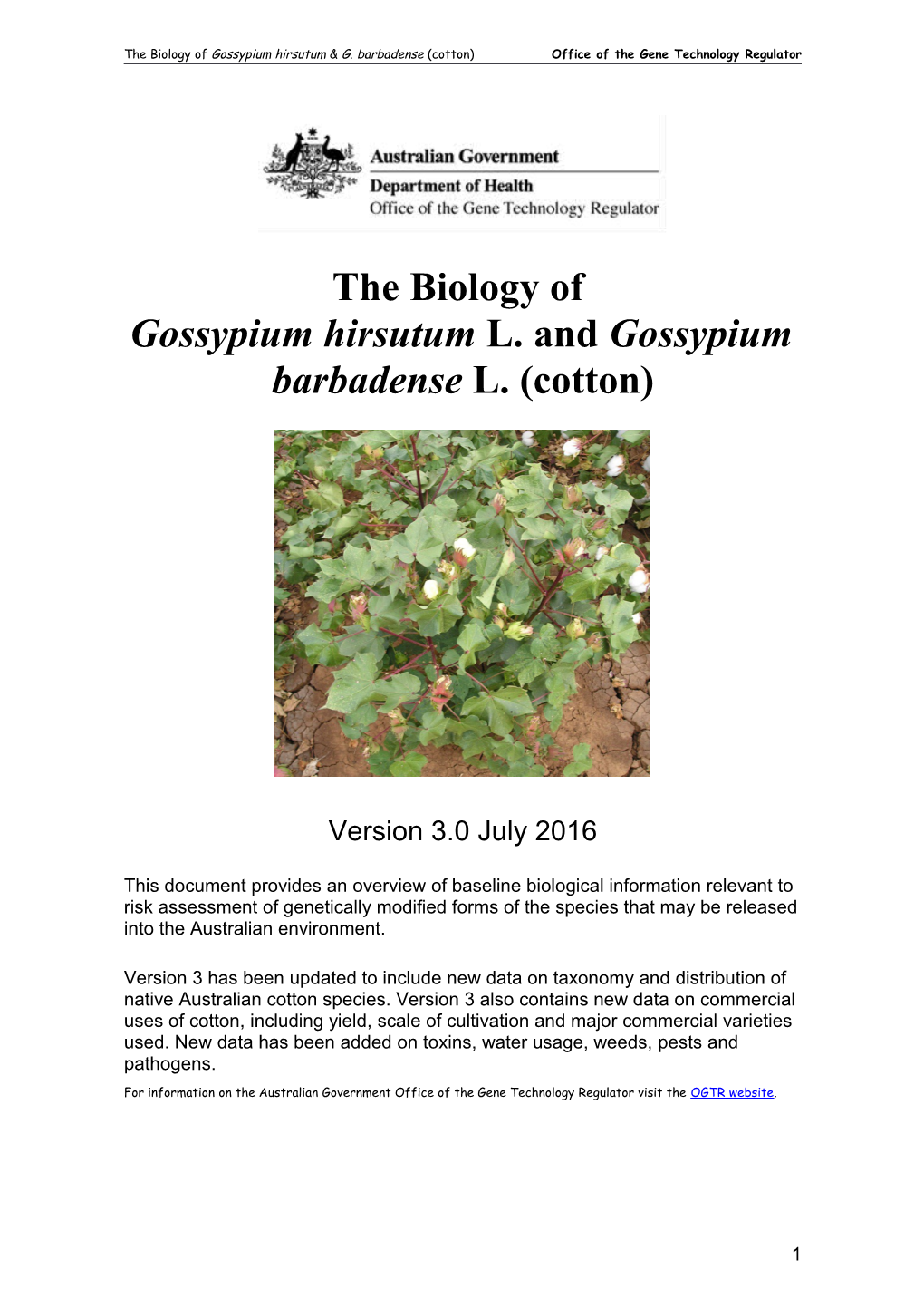 The Biology of Cotton (2016)