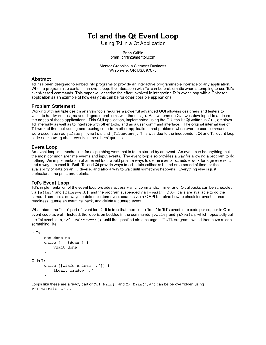 Tcl and the Qt Event Loop V2.Pages