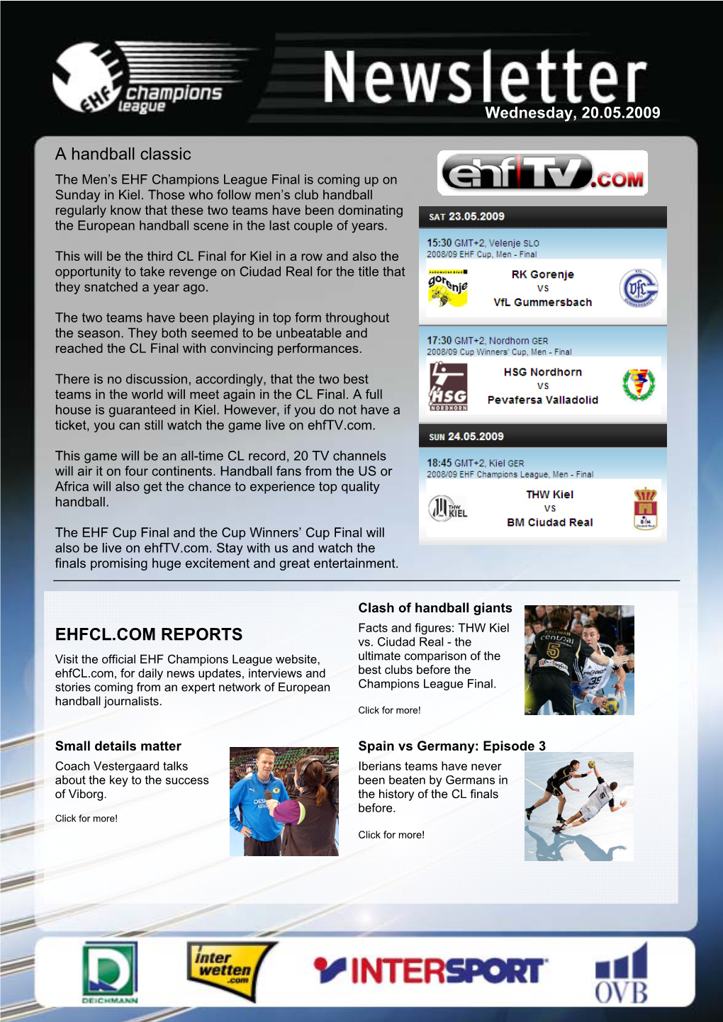 A Handball Classic EHFCL.COM REPORTS