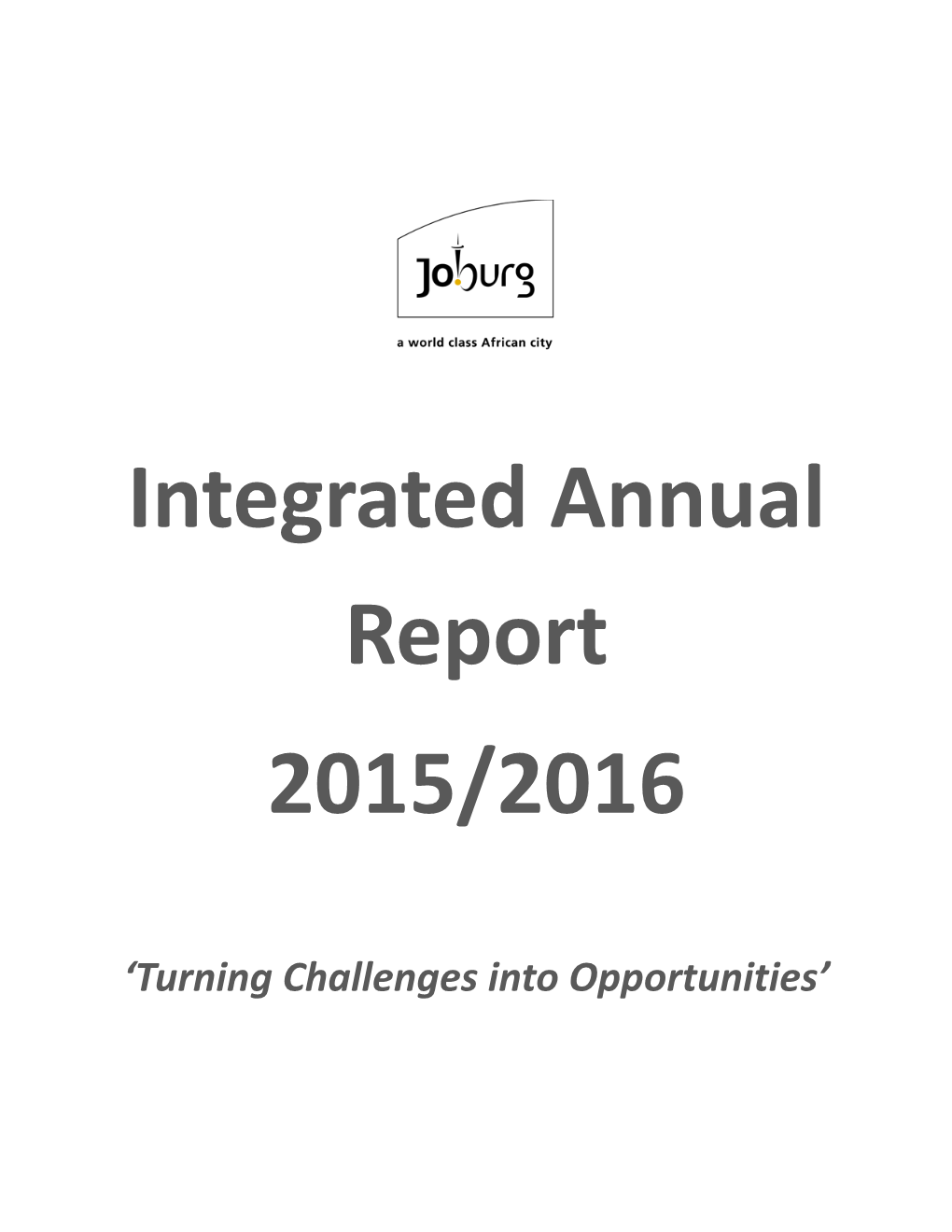 Integrated Annual Report 2015/2016