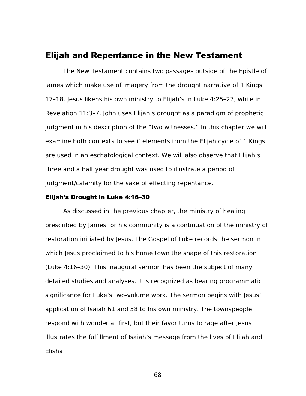 Elijah and Repentance in the New Testament