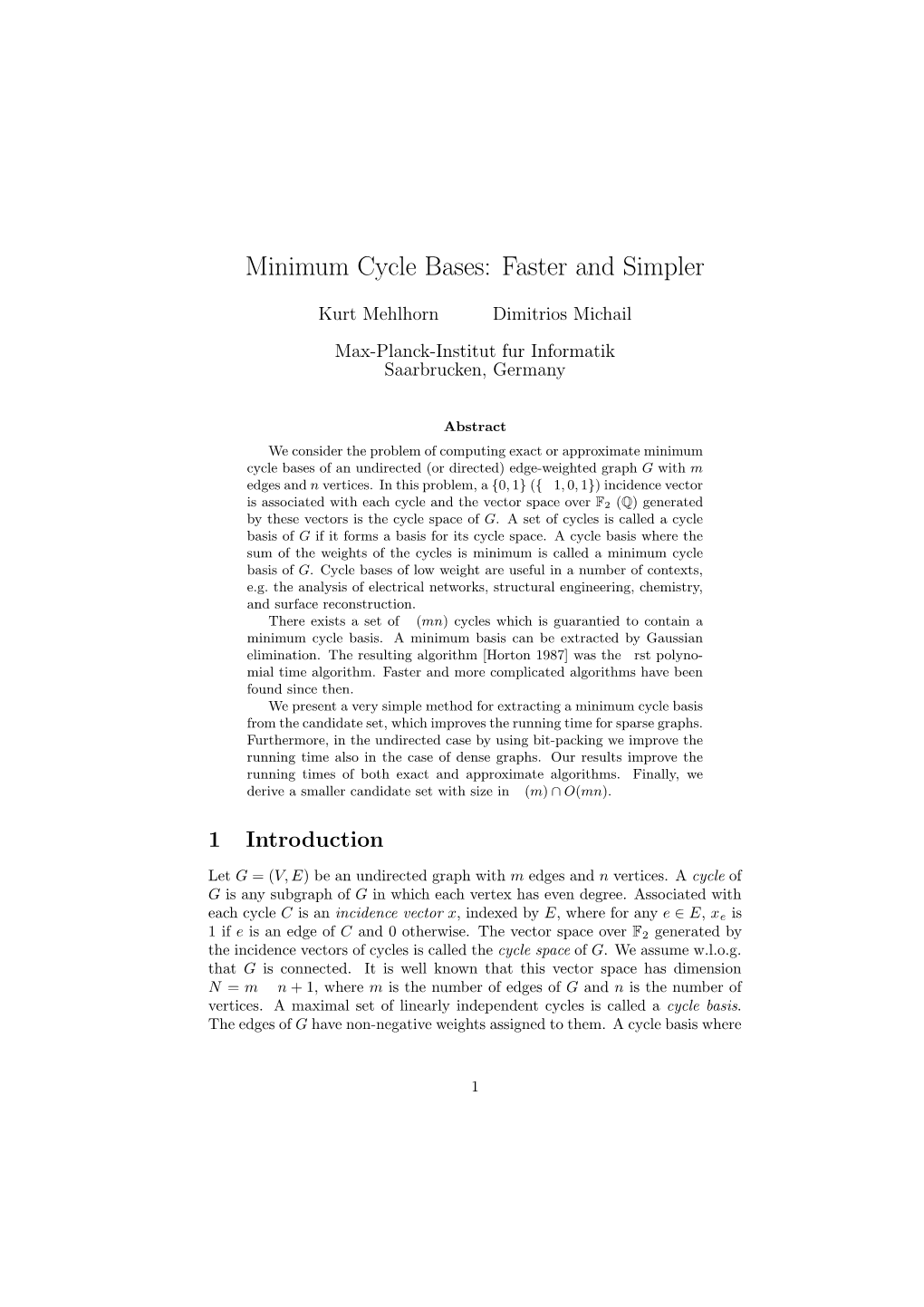 Minimum Cycle Bases: Faster and Simpler