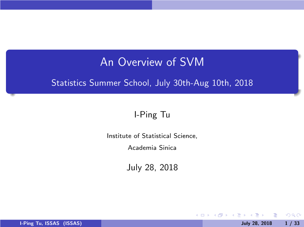 An Overview of SVM