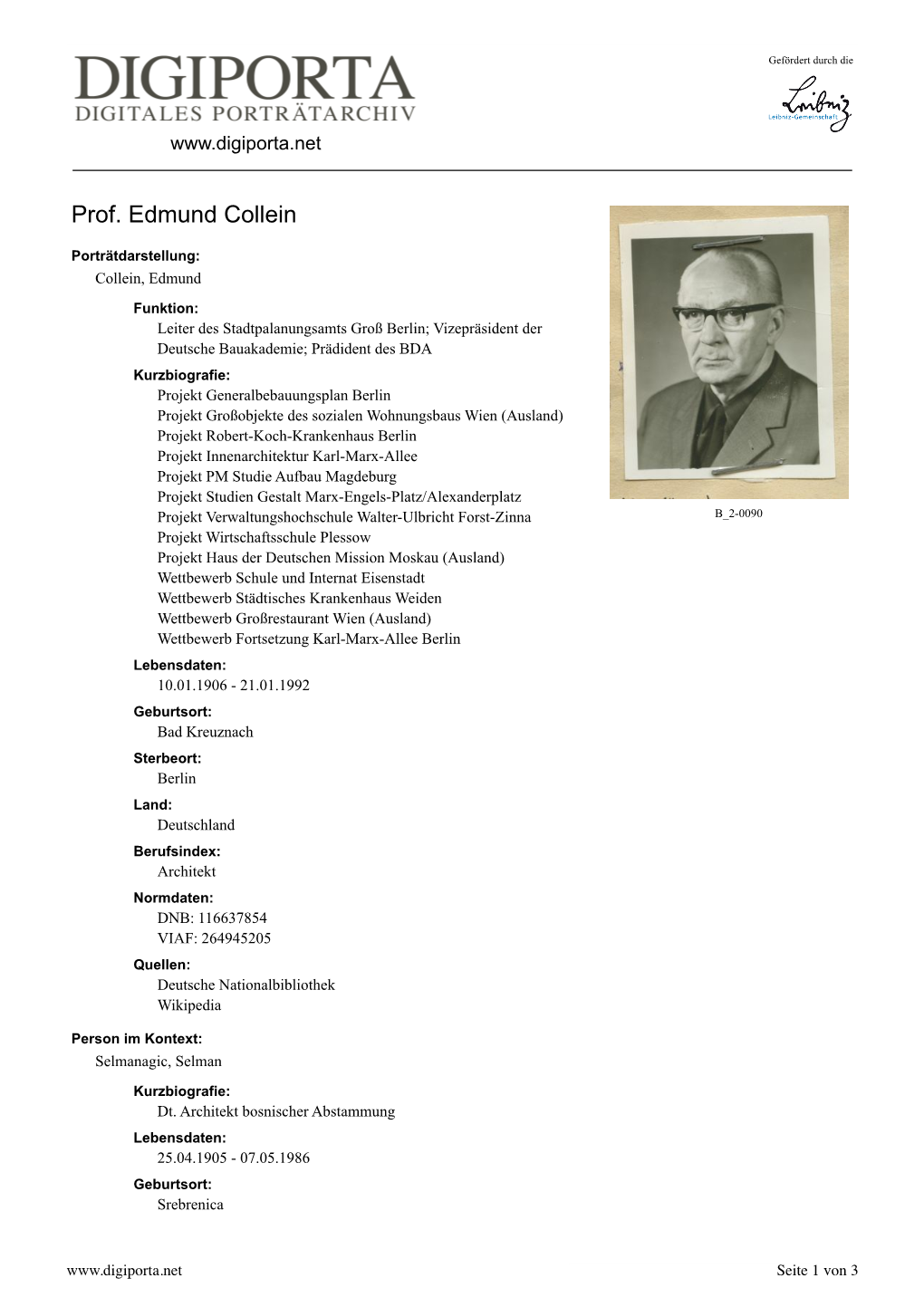 Prof. Edmund Collein