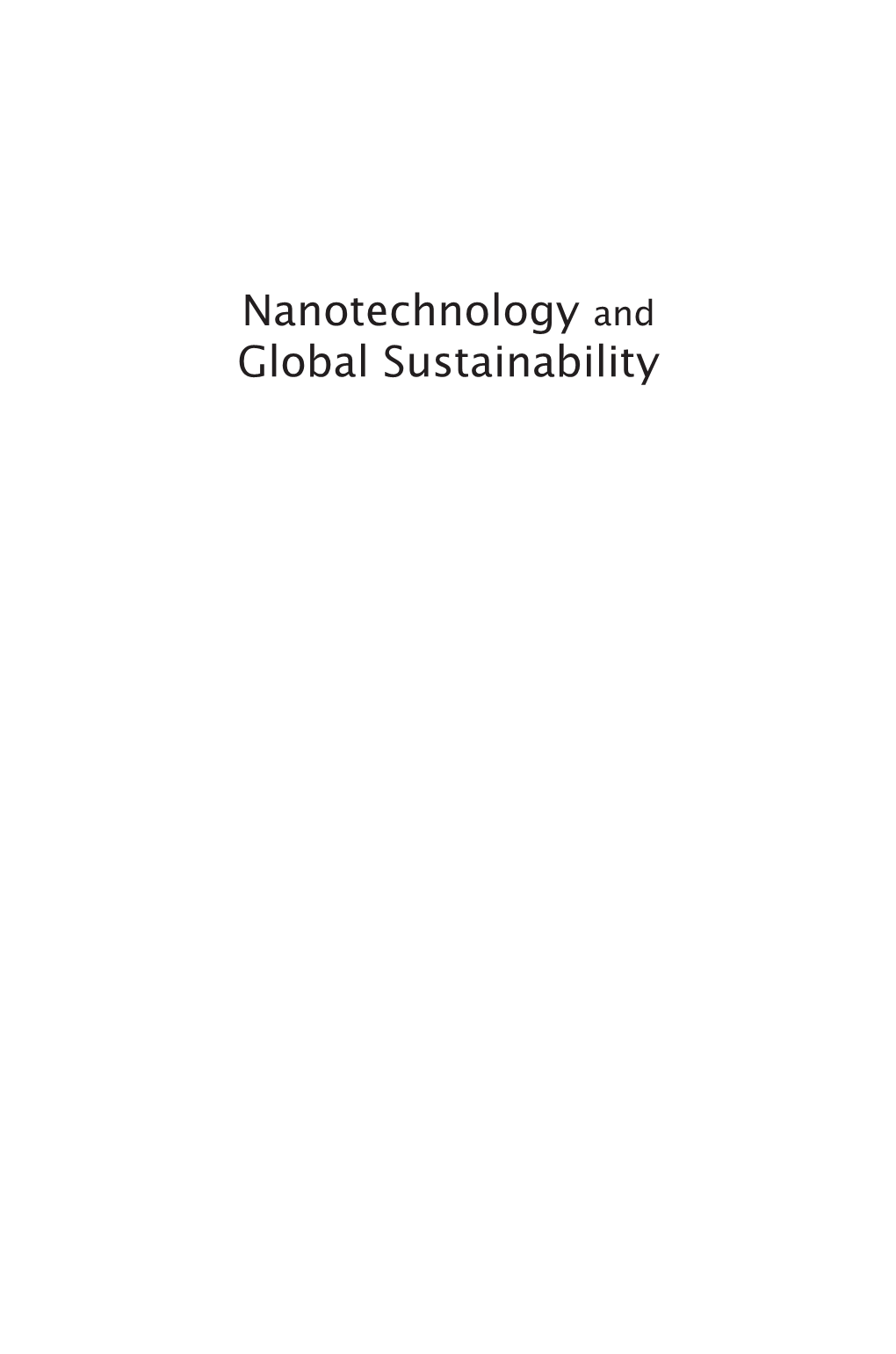 Nanotechnology Without Growth
