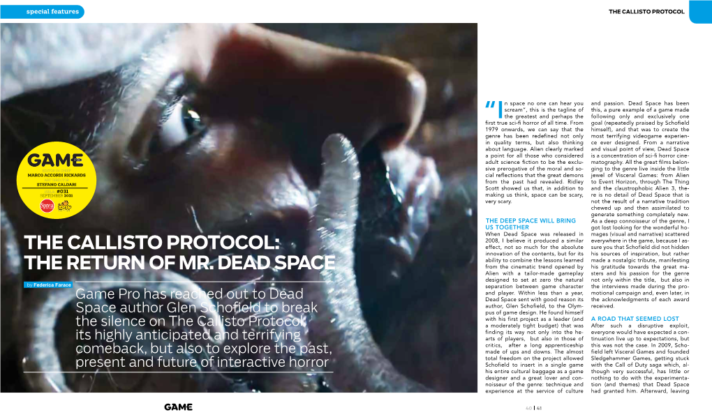 The Callisto Protocol: the Return of Mr. Dead Space
