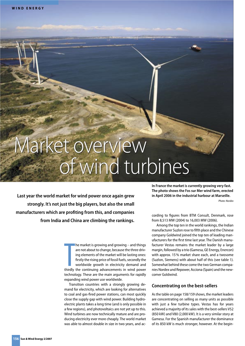 Market Overview of Wind Turbines