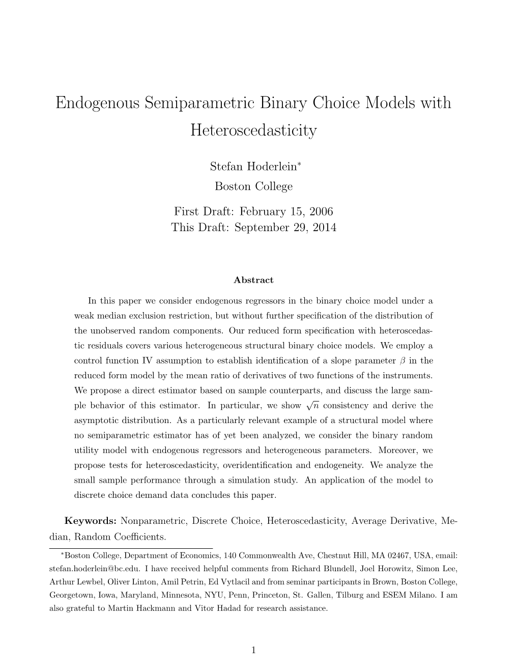 Endogenous Semiparametric Binary Choice Models with Heteroscedasticity