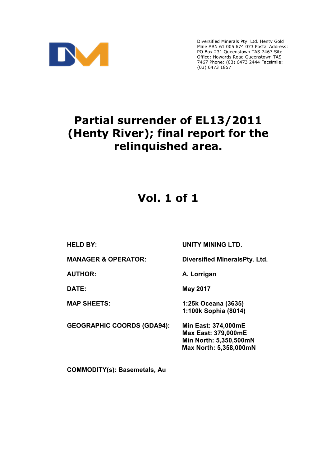 Annual Report for Neighbouring Tenement for the Period April 2008-April 2009 (Barrick 2009)