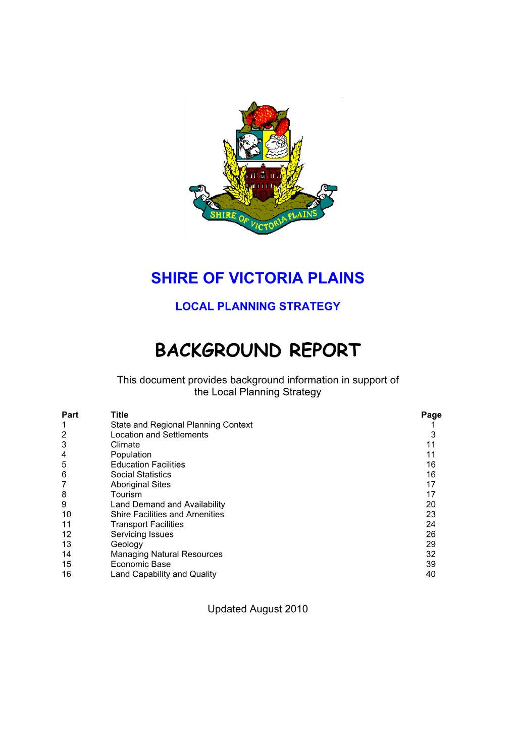 Background Report