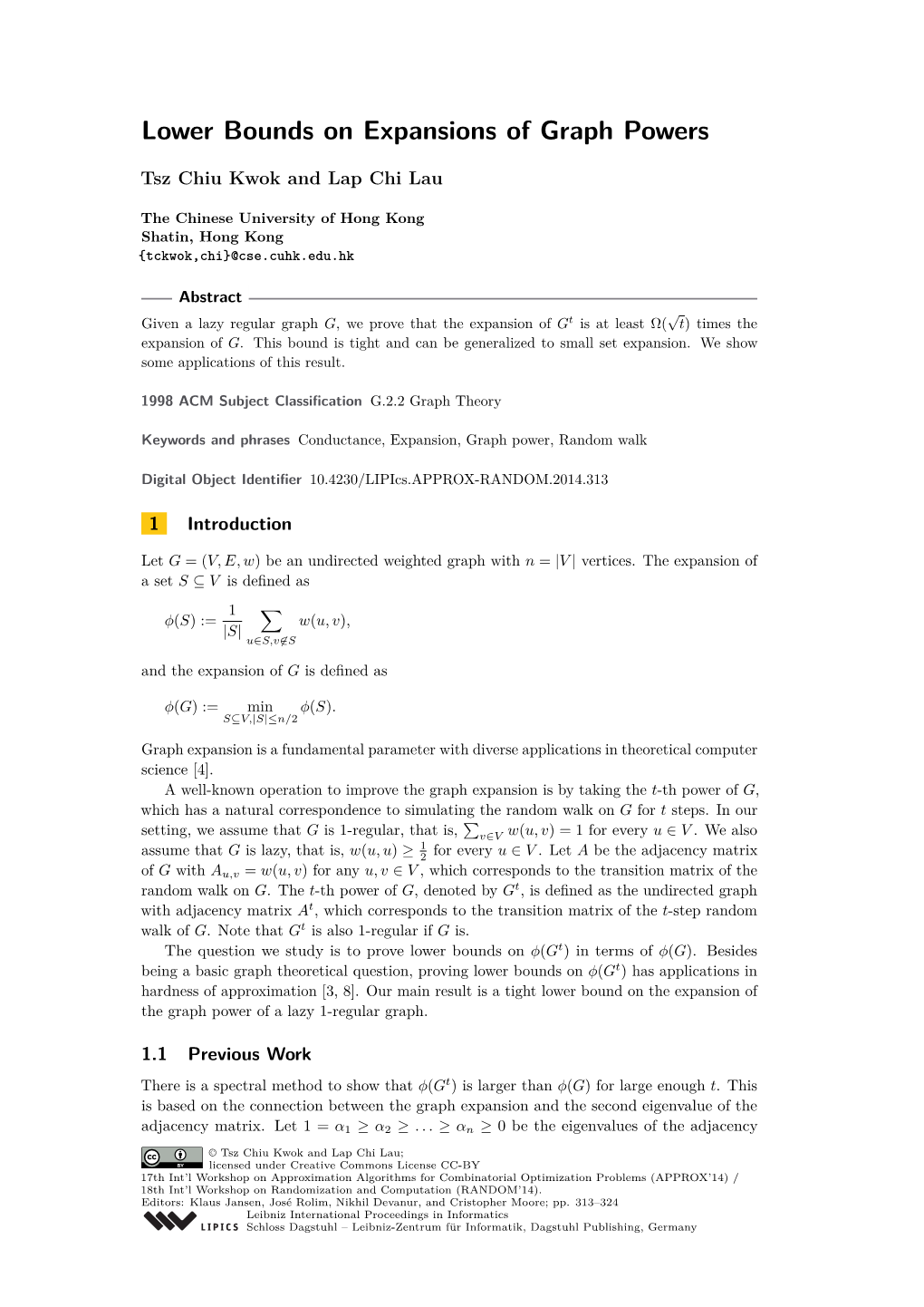 Lower Bounds on Expansions of Graph Powers