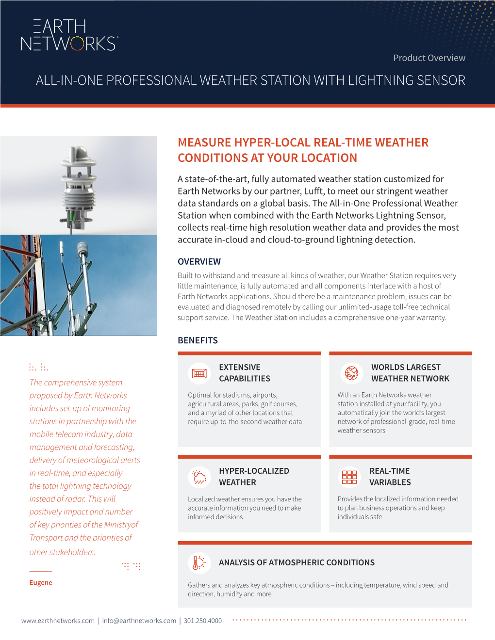 All-In-One Professional Weather Station with Lightning Sensor