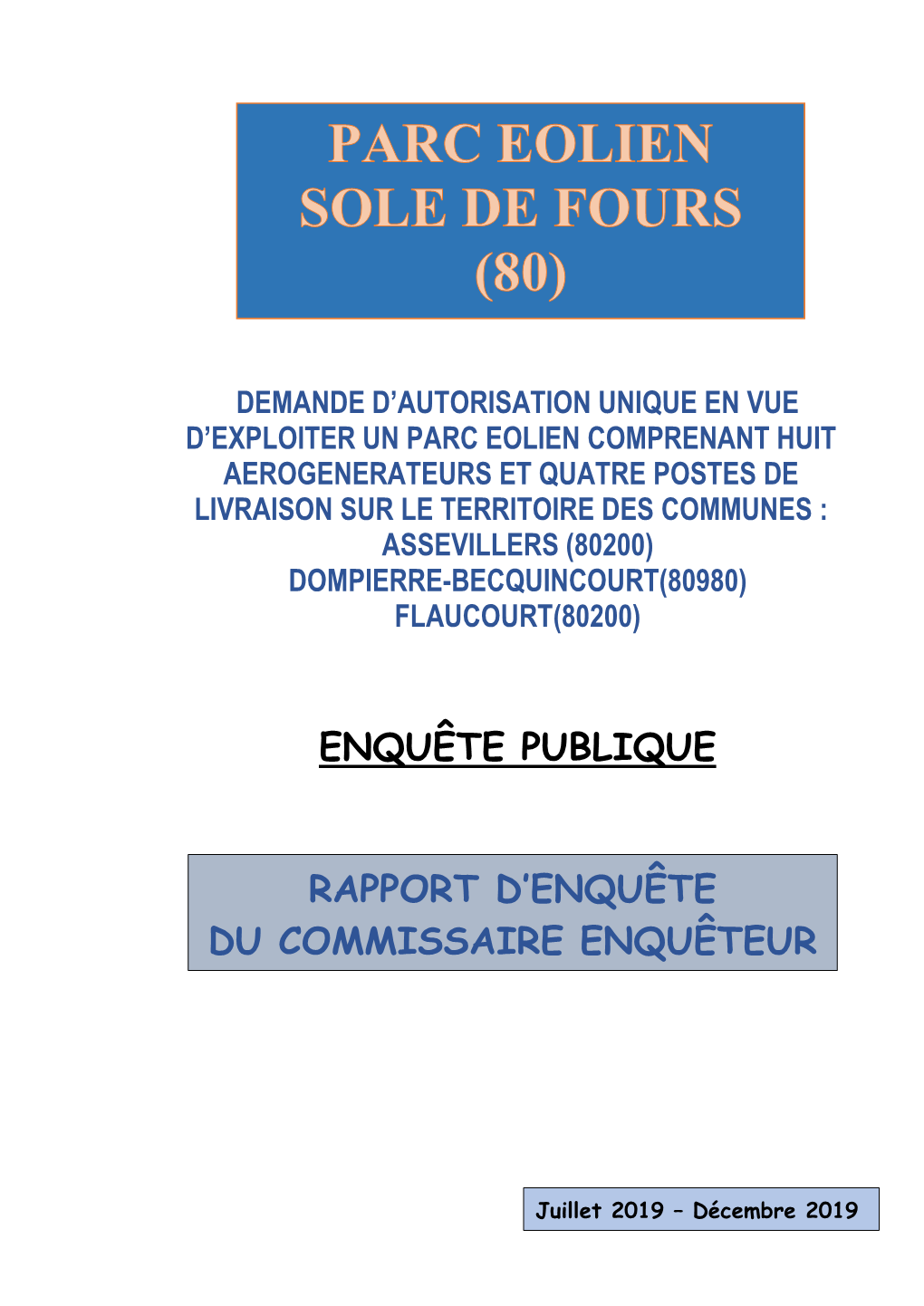 Enquête Publique