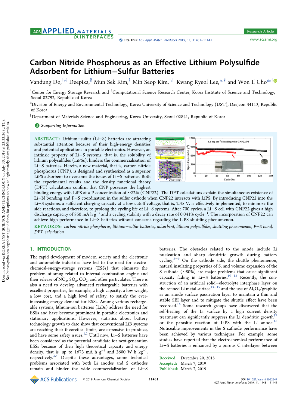 Carbon Nitride Phosphorus As an Effective Lithium Polysulfide