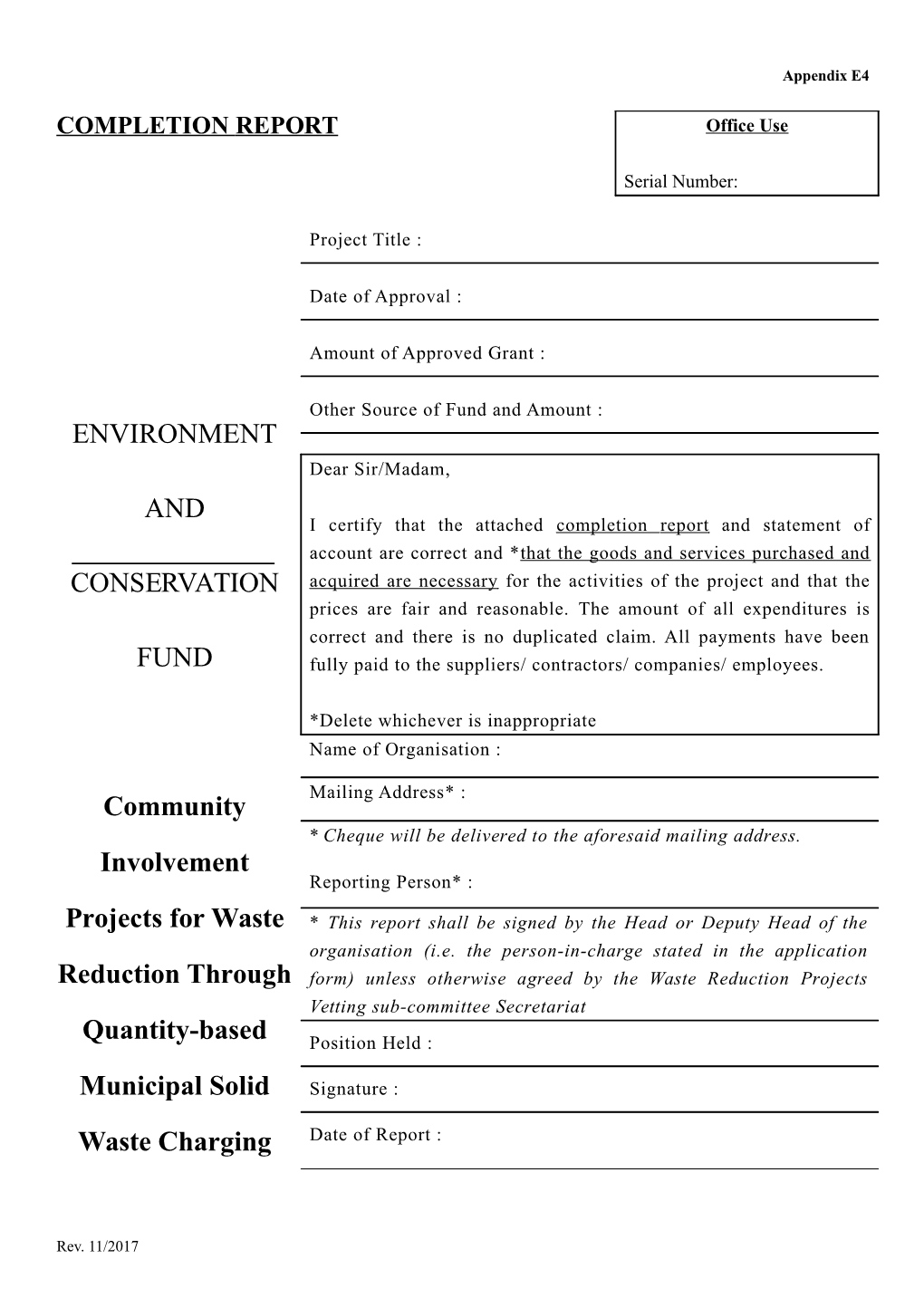 Waste Recovery Pilot Scheme