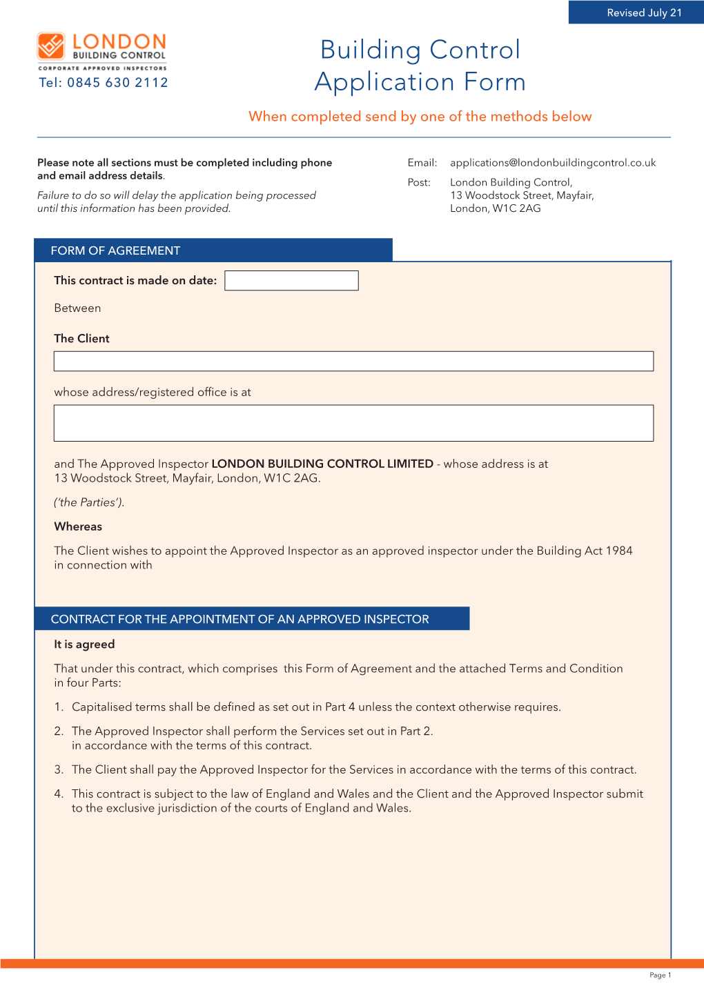 Application Form