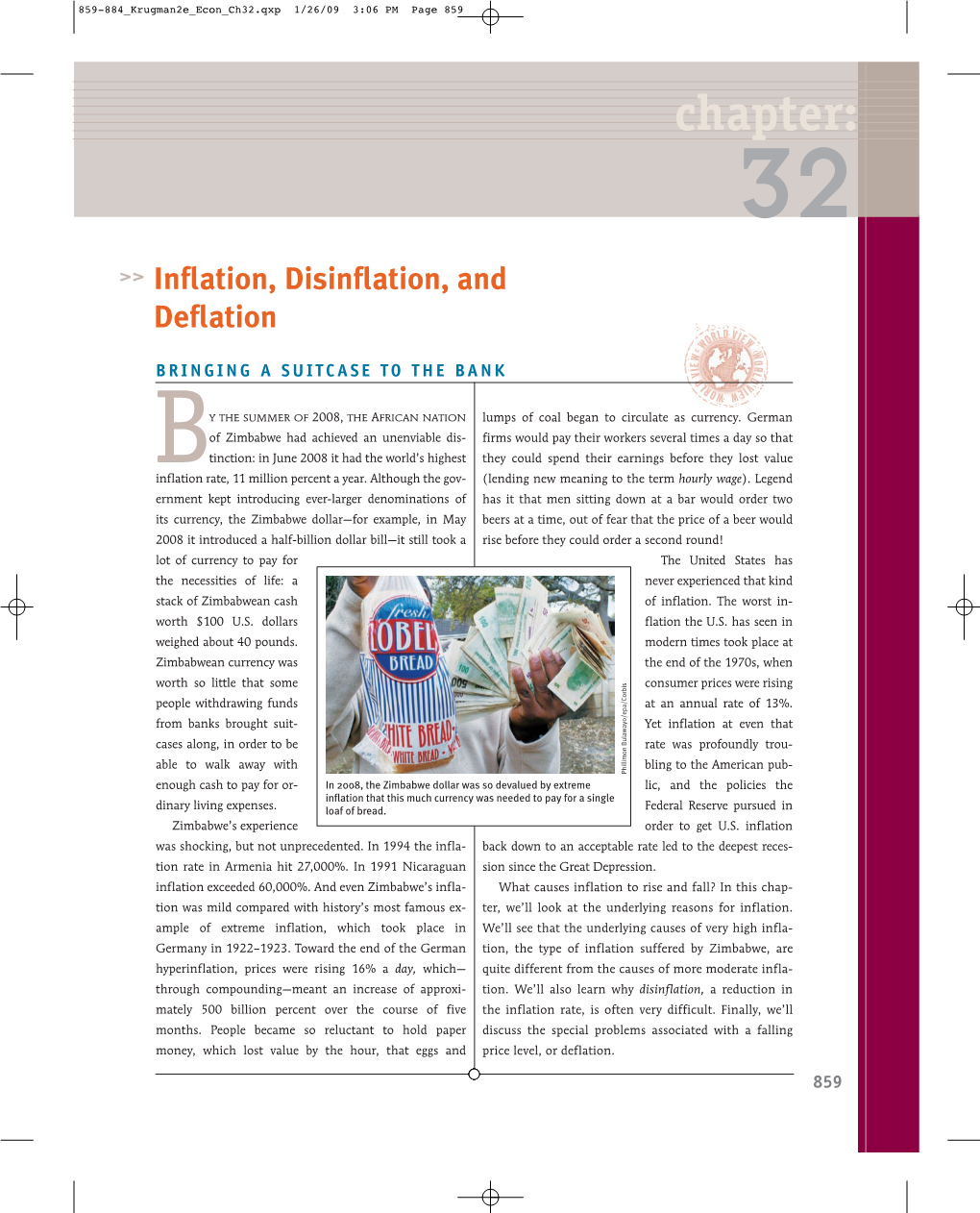 Chapter: 32 >> Inflation, Disinflation, and Deflation LD VI OR EW W W