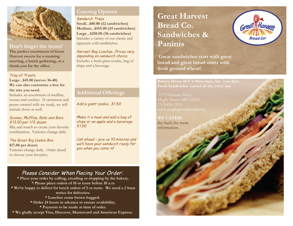 Great Harvest Bread Co. Sandwiches & Paninis