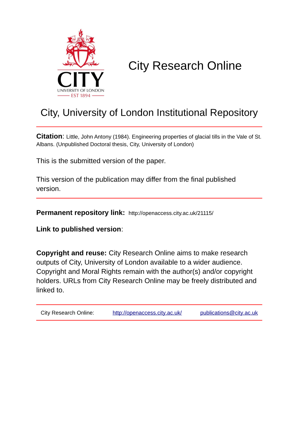 City Research Online