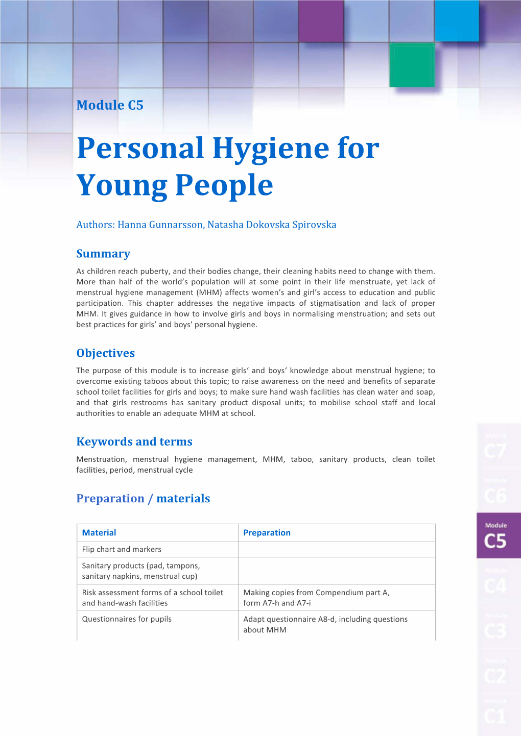 Personal Hygiene for Young People