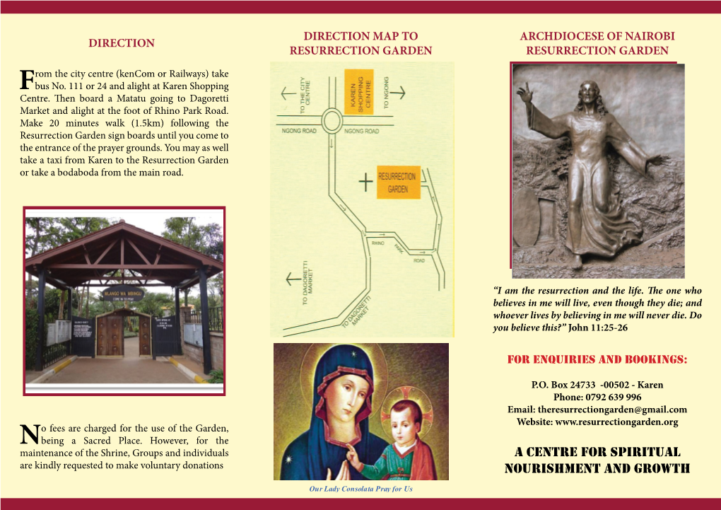 Resurrection Garden Brochure