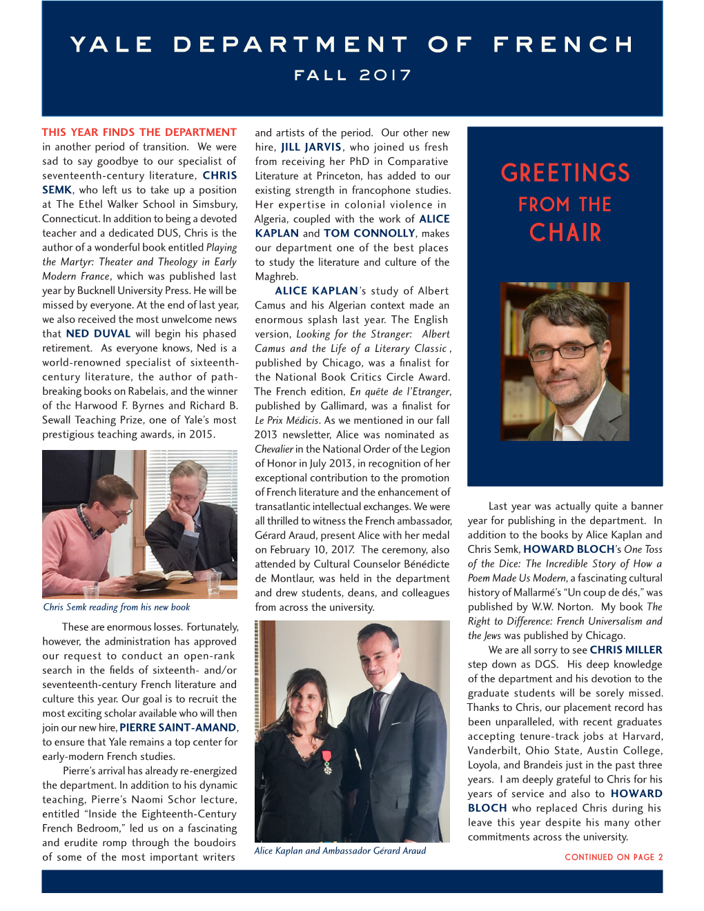 2017 Edition of the Newsletter