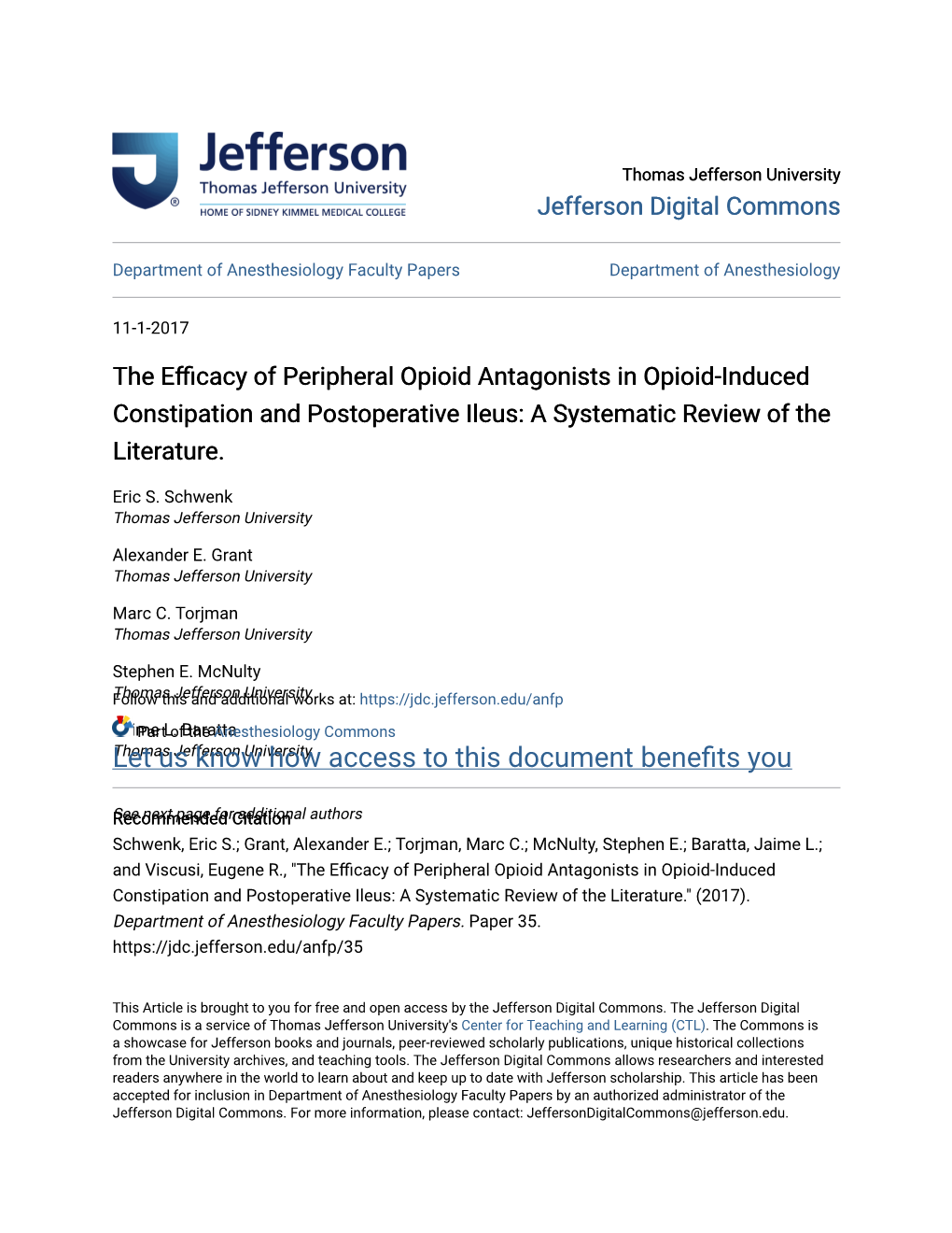 The Efficacy of Peripheral Opioid Antagonists in Opioid-Induced Constipation and Postoperative Ileus: a Systematic Review of the Literature