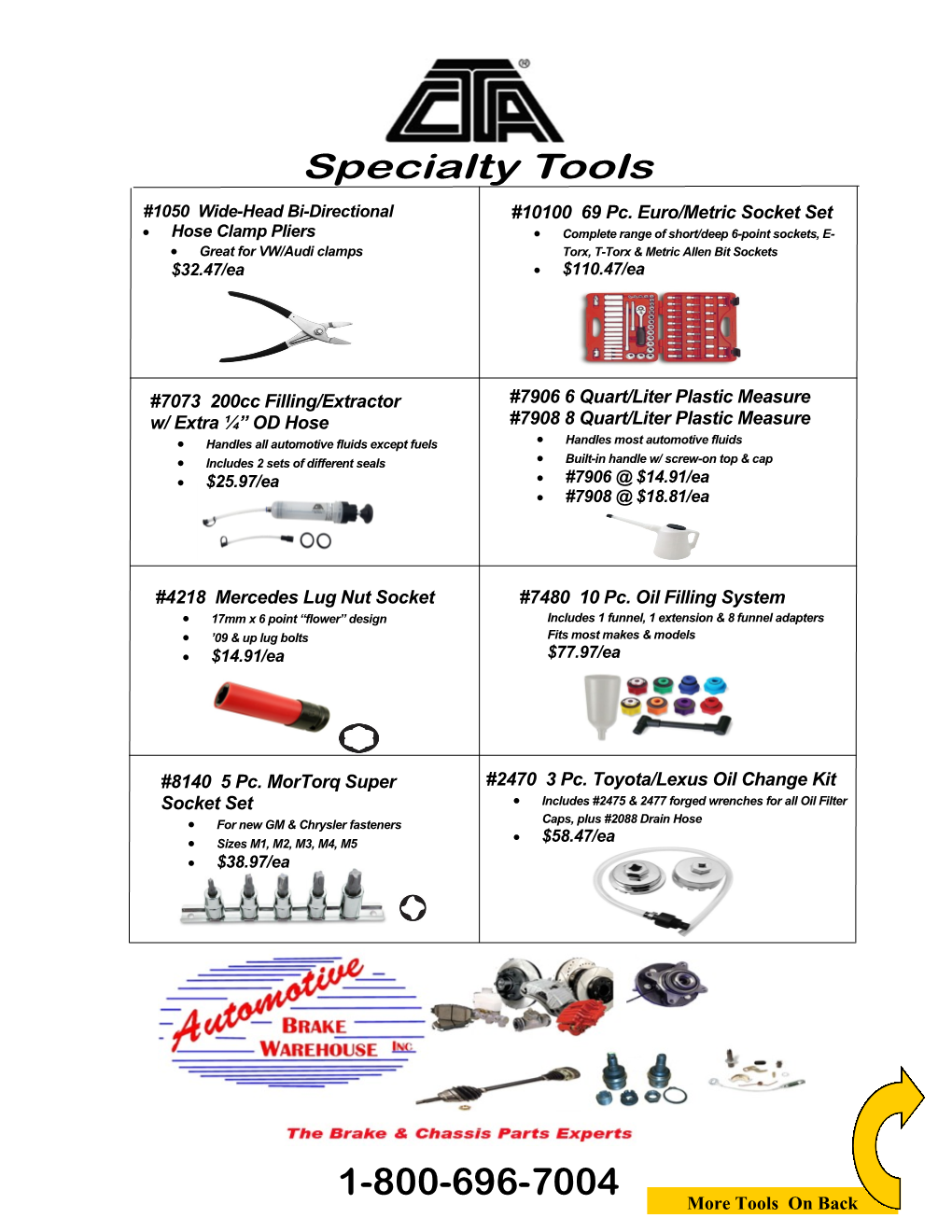 Specialty Tools #1050 Wide-Head Bi-Directional #10100 69 Pc