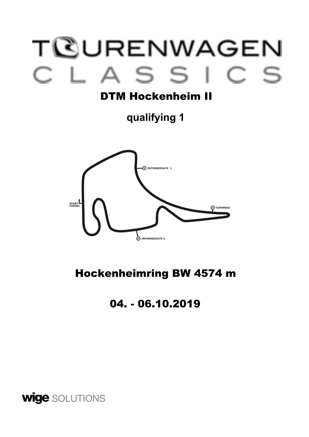 DTM Hockenheim II Hockenheimring BW 4574 M