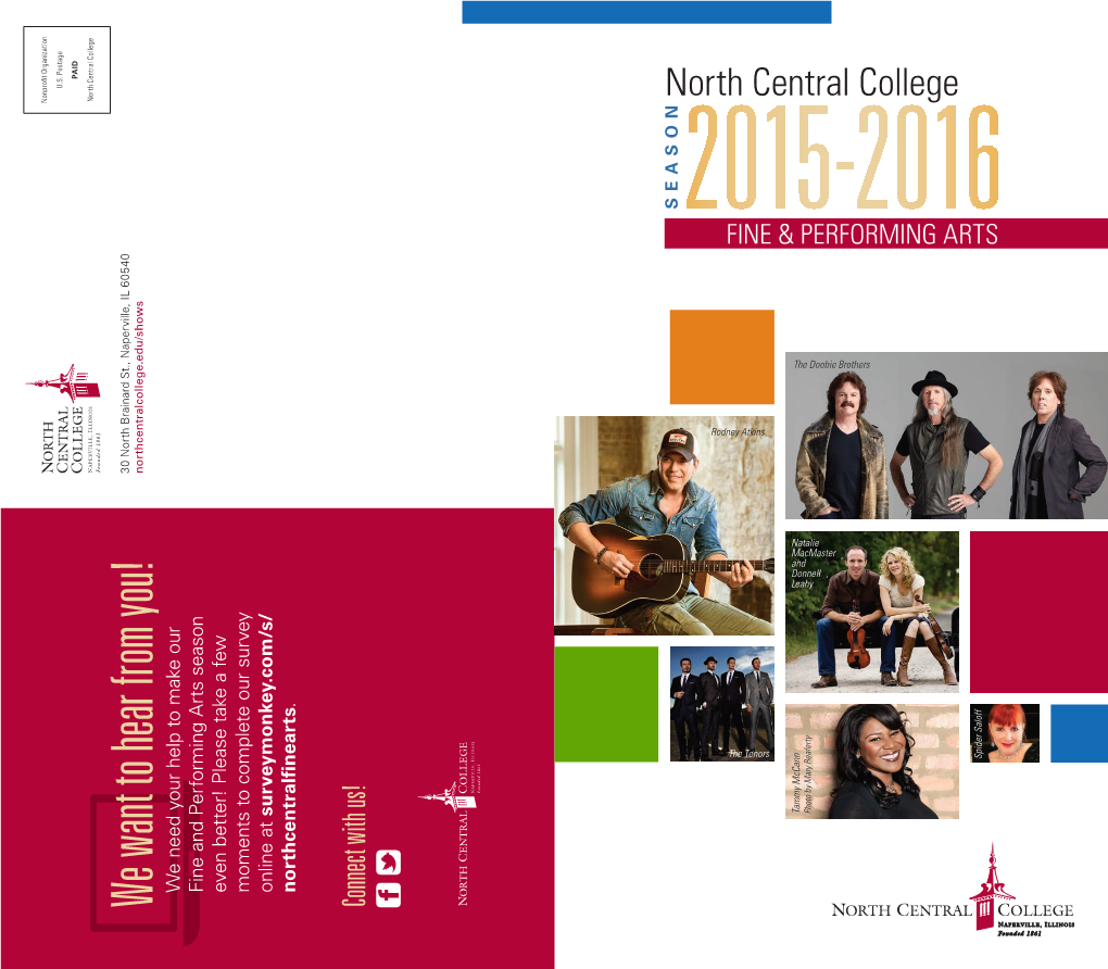 2015-2016 Fine Arts Season Brochure