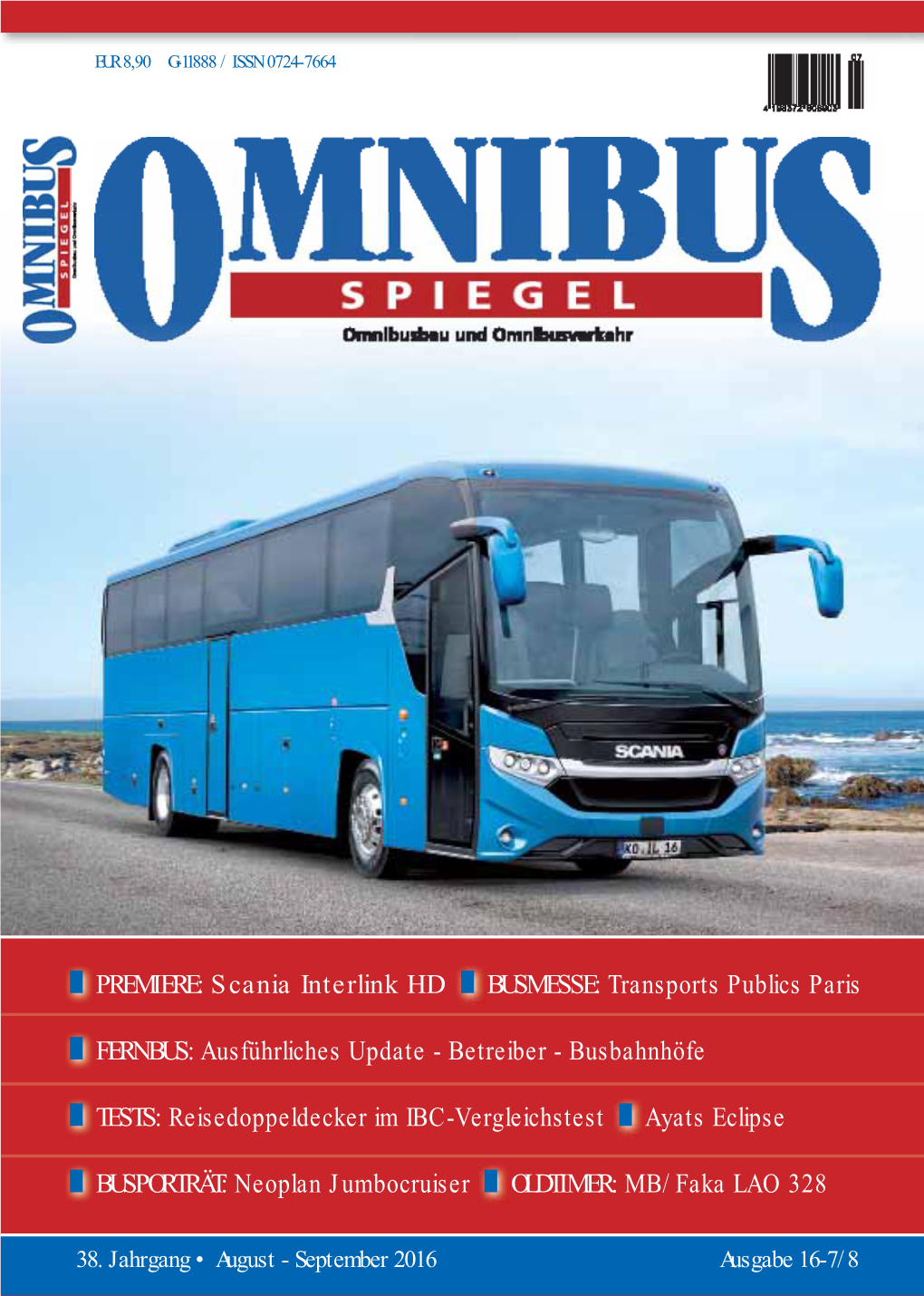 Scania Interlink HD BUSMESSE: Transports Publics Paris FERNBUS